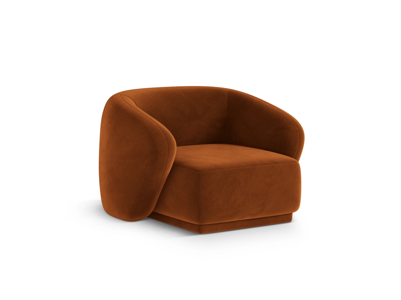 Eleganter 1-Sitzer Sessel Gomera in warmem Terracotta, ideal für stilvolle Wohnräume, präsentiert von Cosmopolitan Design.
