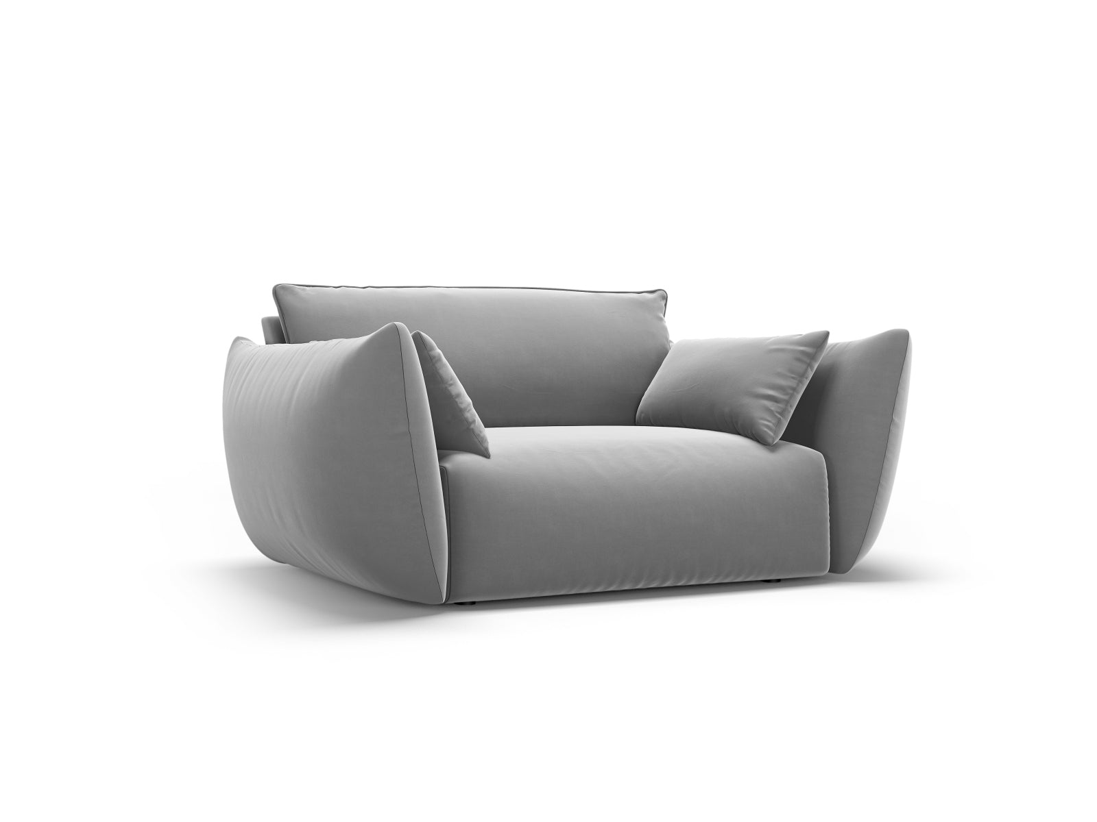Eleganter 1-Sitzer Sessel Matera in stilvollem Grau, ideal für moderne Wohnräume, von Cosmopolitan Design.