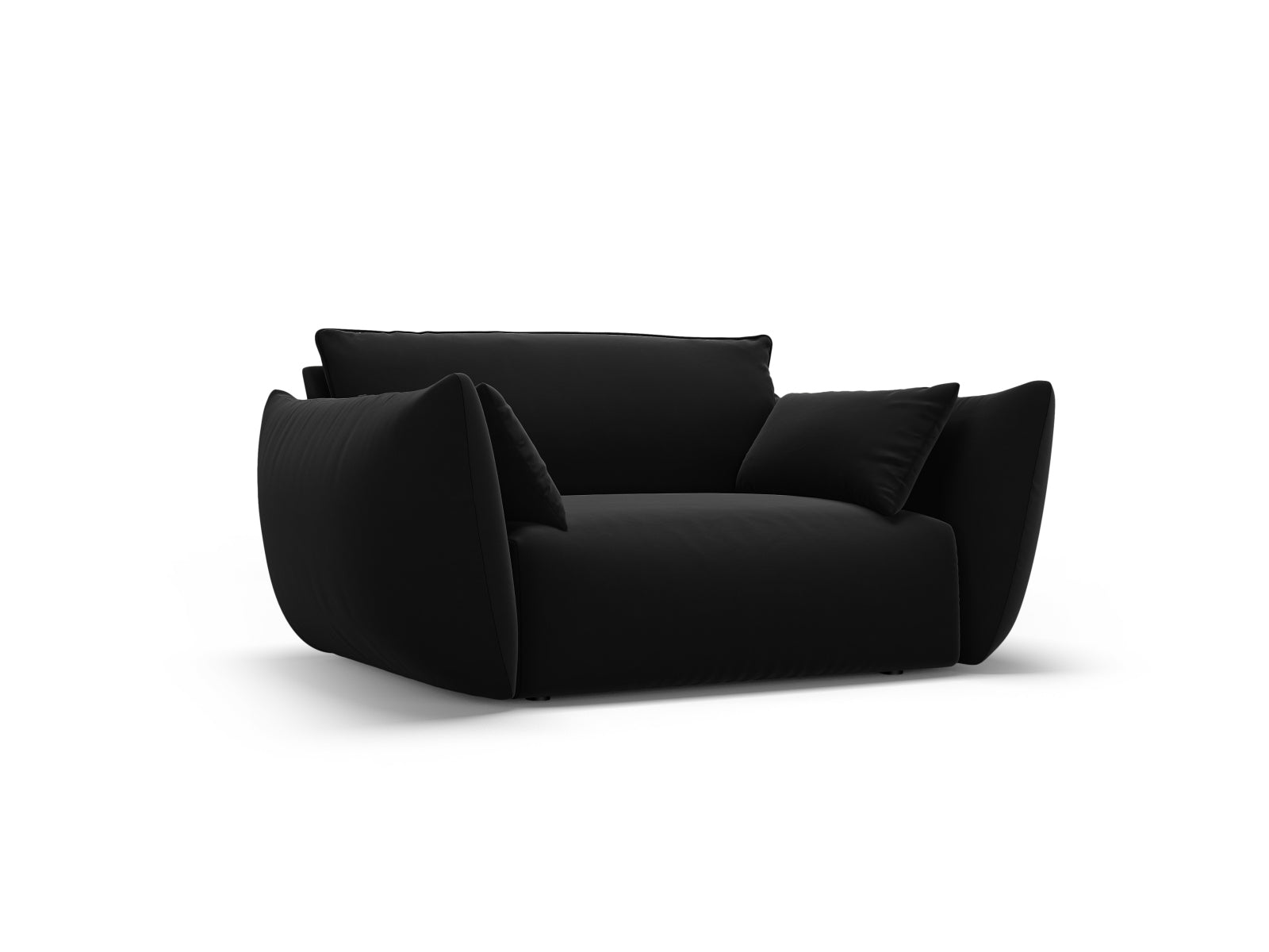 Eleganter 1-Sitzer Sessel Matera in stilvollem Schwarz, ideal für moderne Wohnräume, von Cosmopolitan Design.