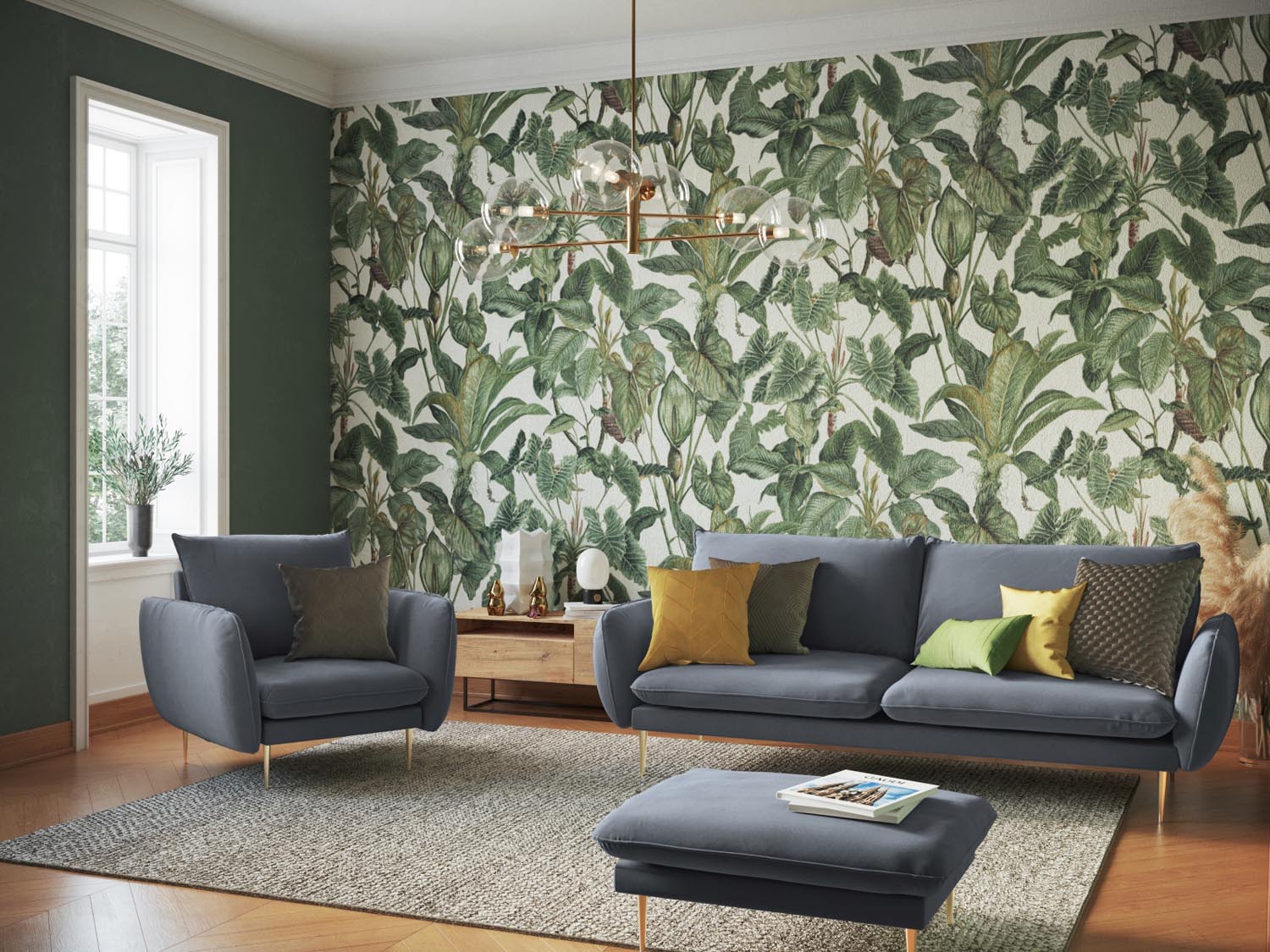 Entdecken Sie den eleganten Vienna Velour Sessel 94cm von Cosmopolitan Design – stilvoll, komfortabel und perfekt für jedes moderne Zuhause.