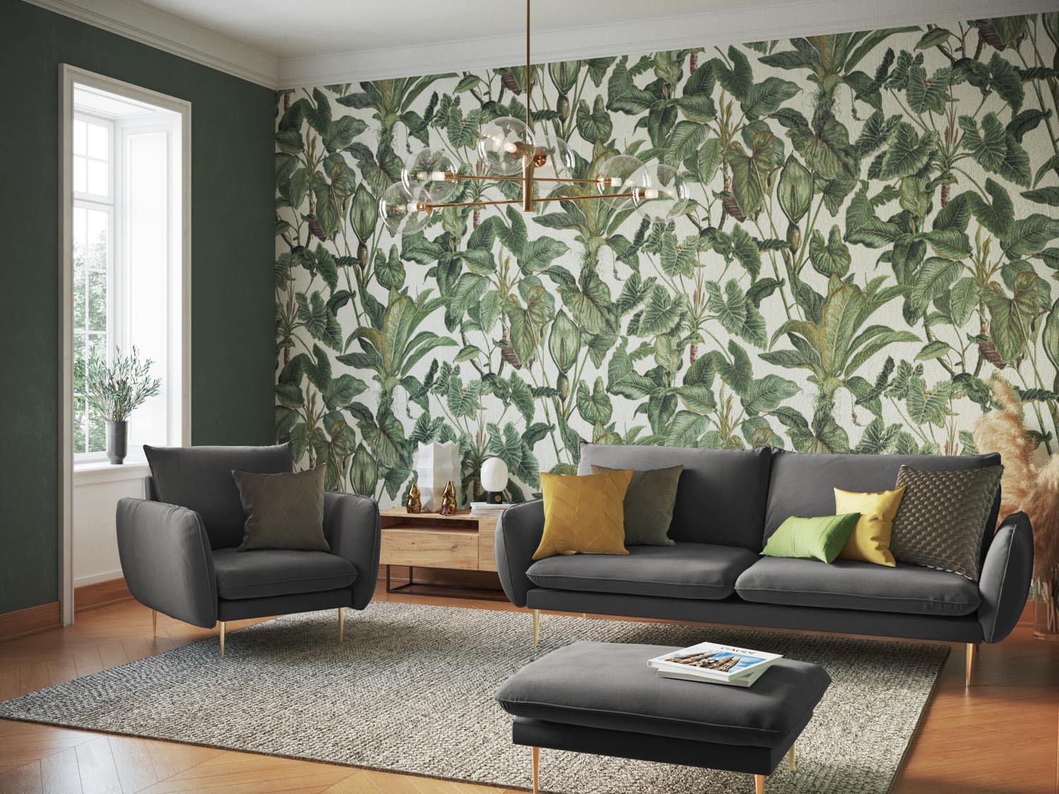 Entdecken Sie den eleganten Vienna Velour Sessel 94cm von Cosmopolitan Design – stilvoll, komfortabel und perfekt für jedes moderne Zuhause.