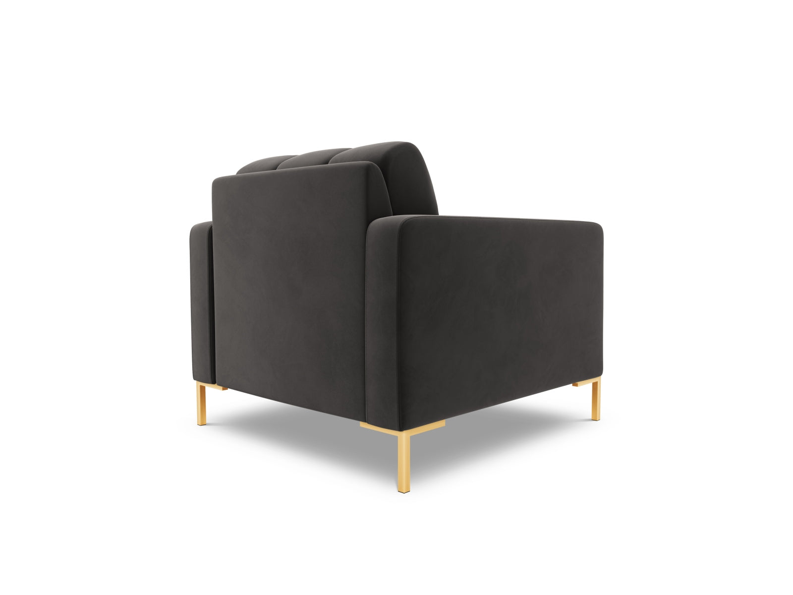 Eleganter 1-Sitzer Sessel Bali in stilvollem Dunkelgrau, ideal für gemütliche Leseecken oder moderne Wohnräume.