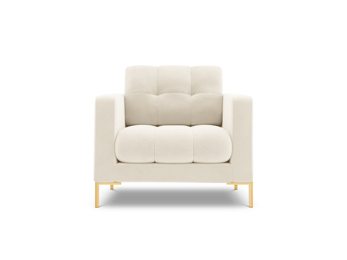 1-Sitzer Sessel Bali in Light Beige-Bluvel präsentiert im Onlineshop von KAQTU Design AG. Sessel ist von Cosmopolitan Design