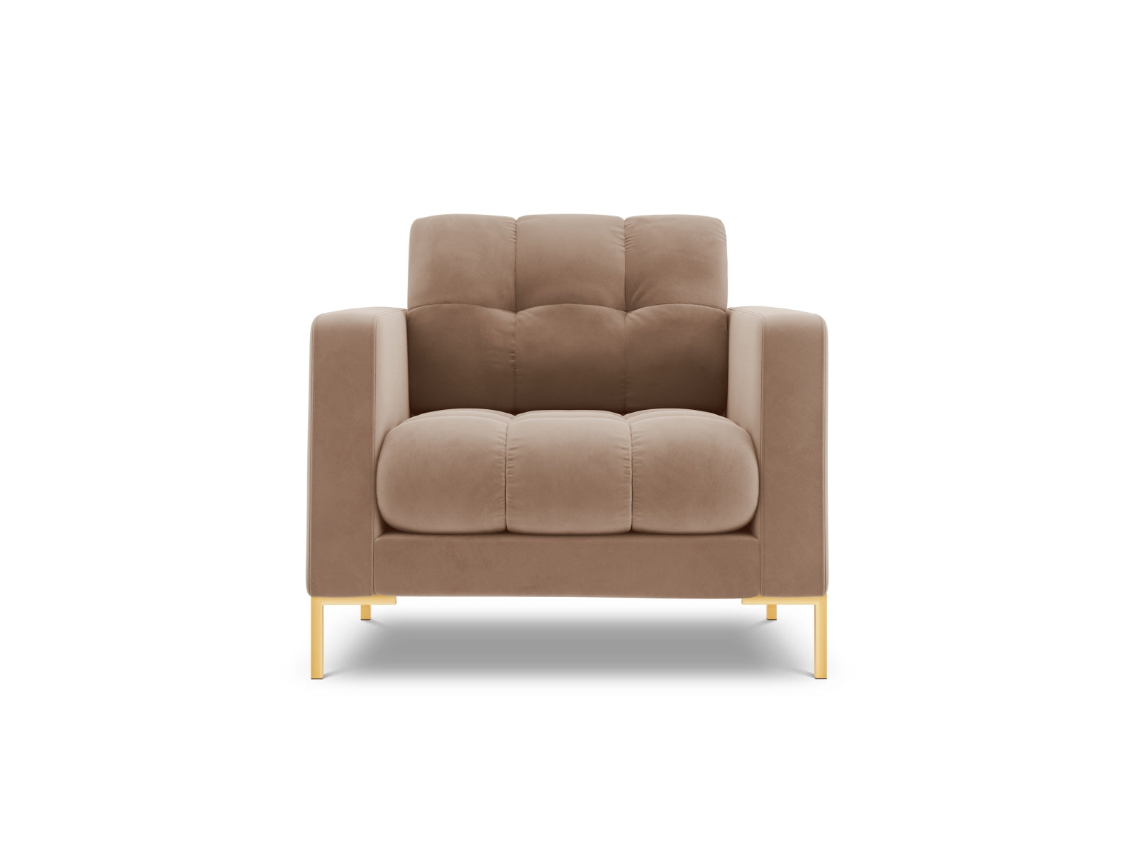 Moderner 1-Sitzer Sessel Bali in sanften Erdtönen, perfekt für stilvolle Wohnräume und entspannende Ecken von Cosmopolitan Design.