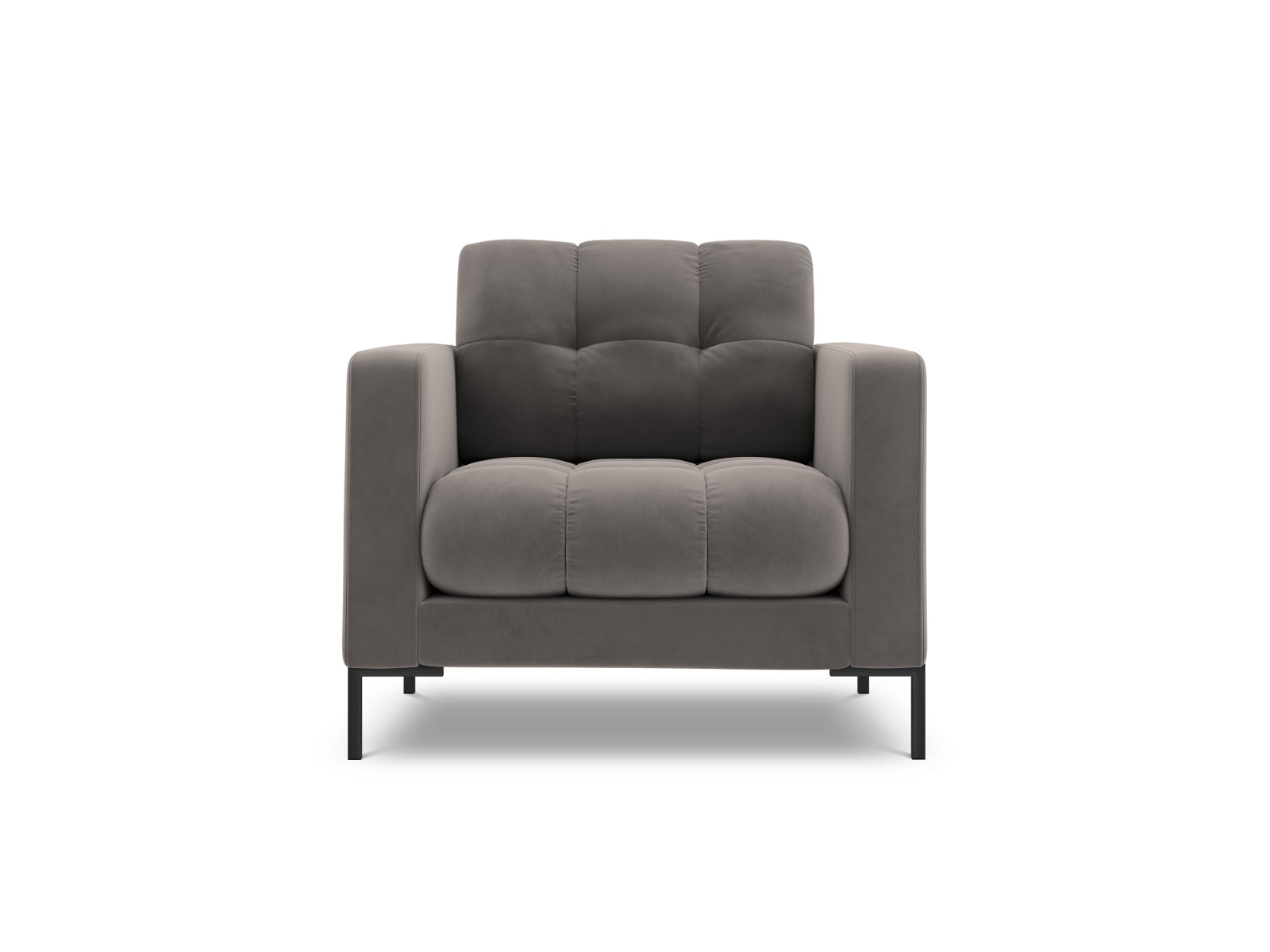 1-Sitzer Sessel Bali in Light Grey-Bluvel präsentiert im Onlineshop von KAQTU Design AG. Sessel ist von Cosmopolitan Design