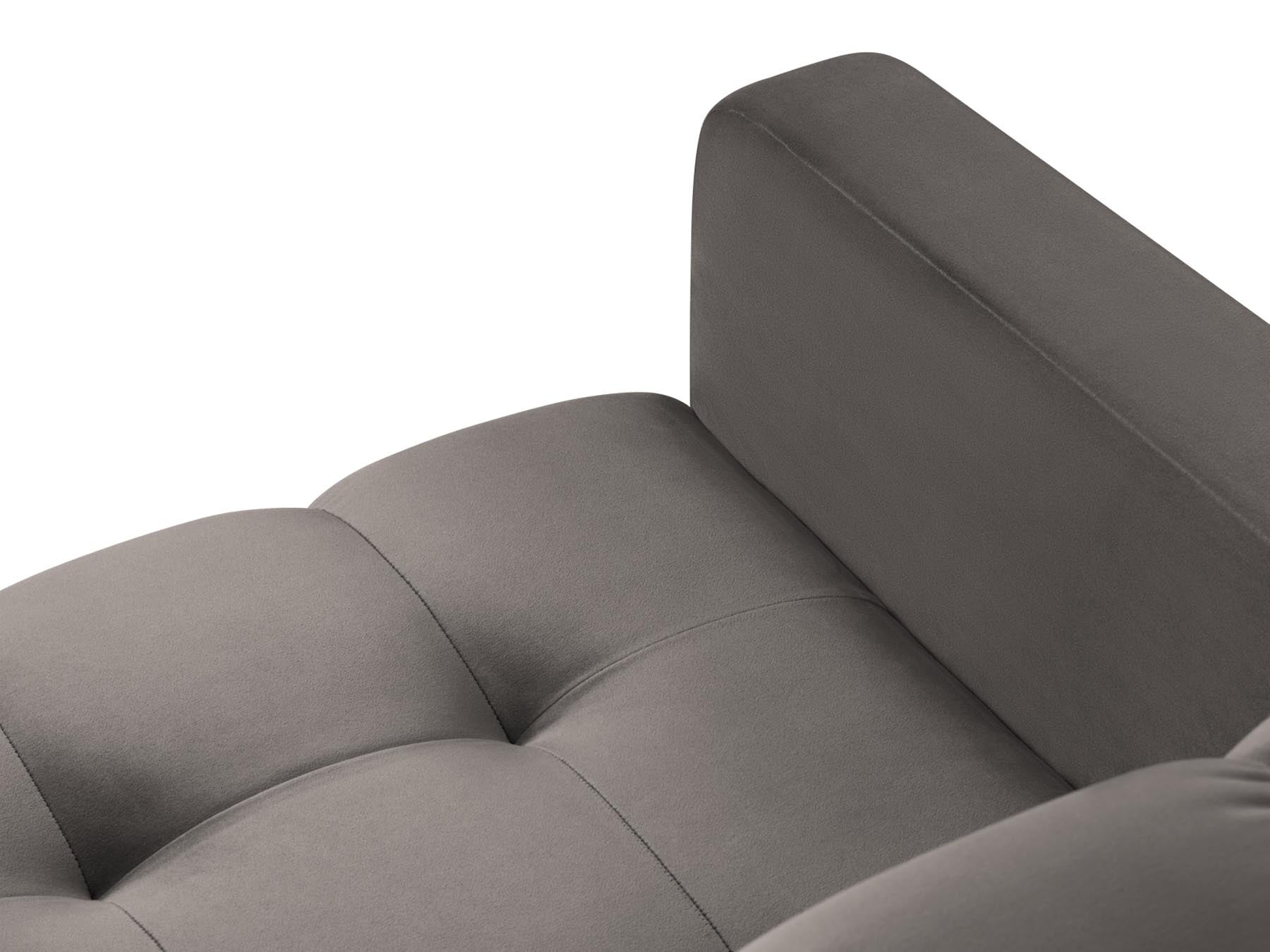 Moderner 1-Sitzer Sessel Bali in zartem Light Grey-Bluvel, perfekt für gemütliche Ecken und stilvolle Einrichtung, von Cosmopolitan Design.