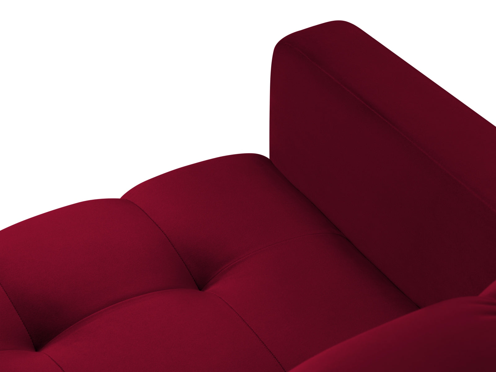 Stylischer 1-Sitzer Sessel Bali in ansprechendem Red-Bluvel, perfekt für stilvolle Wohnräume und zeitgemäße Einrichtung von Cosmopolitan Design.