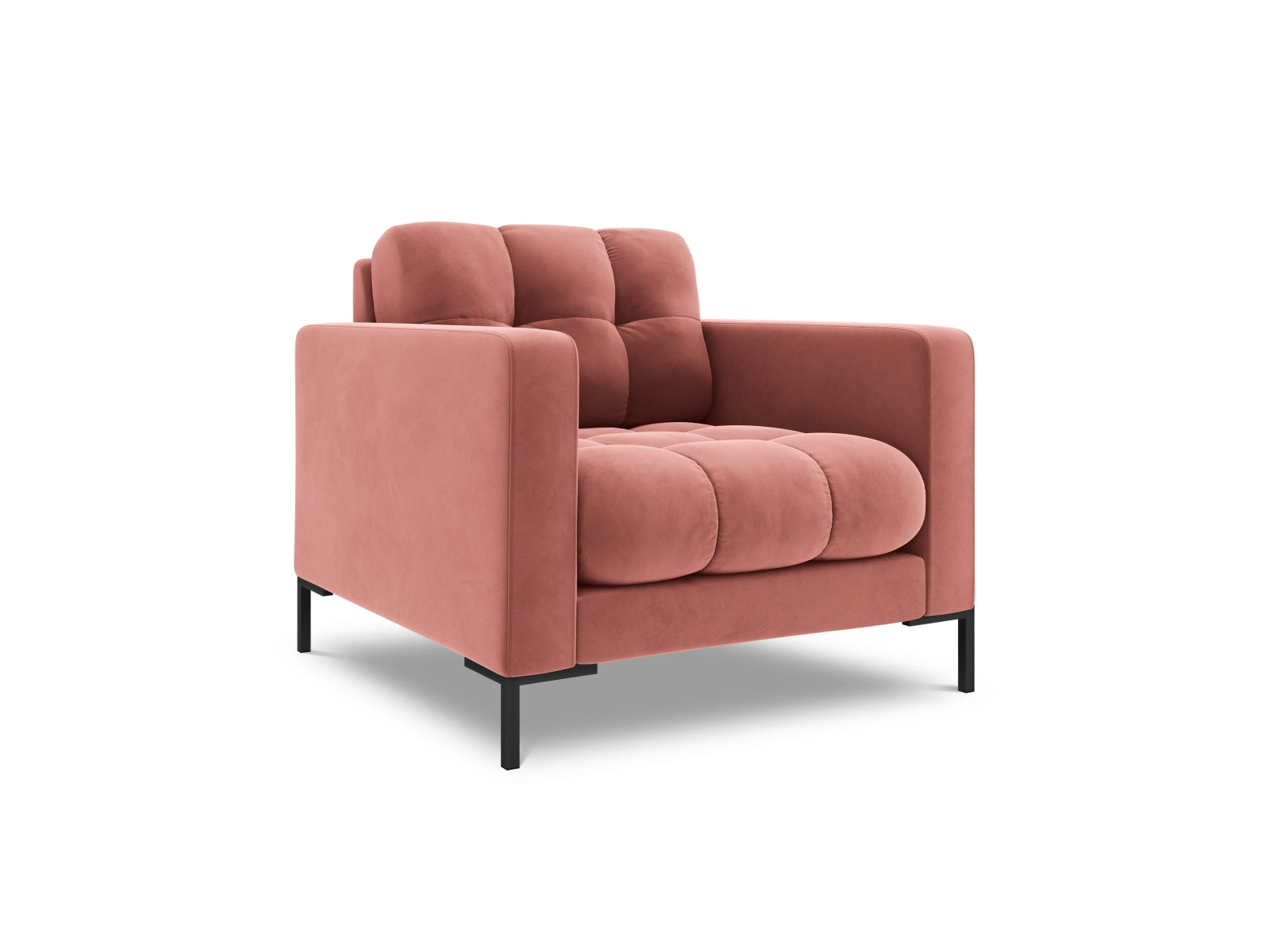 Eleganter 1-Sitzer Sessel Bali in stilvollem Pink-Bluvel, ideal für moderne Wohnräume, von Cosmopolitan Design.