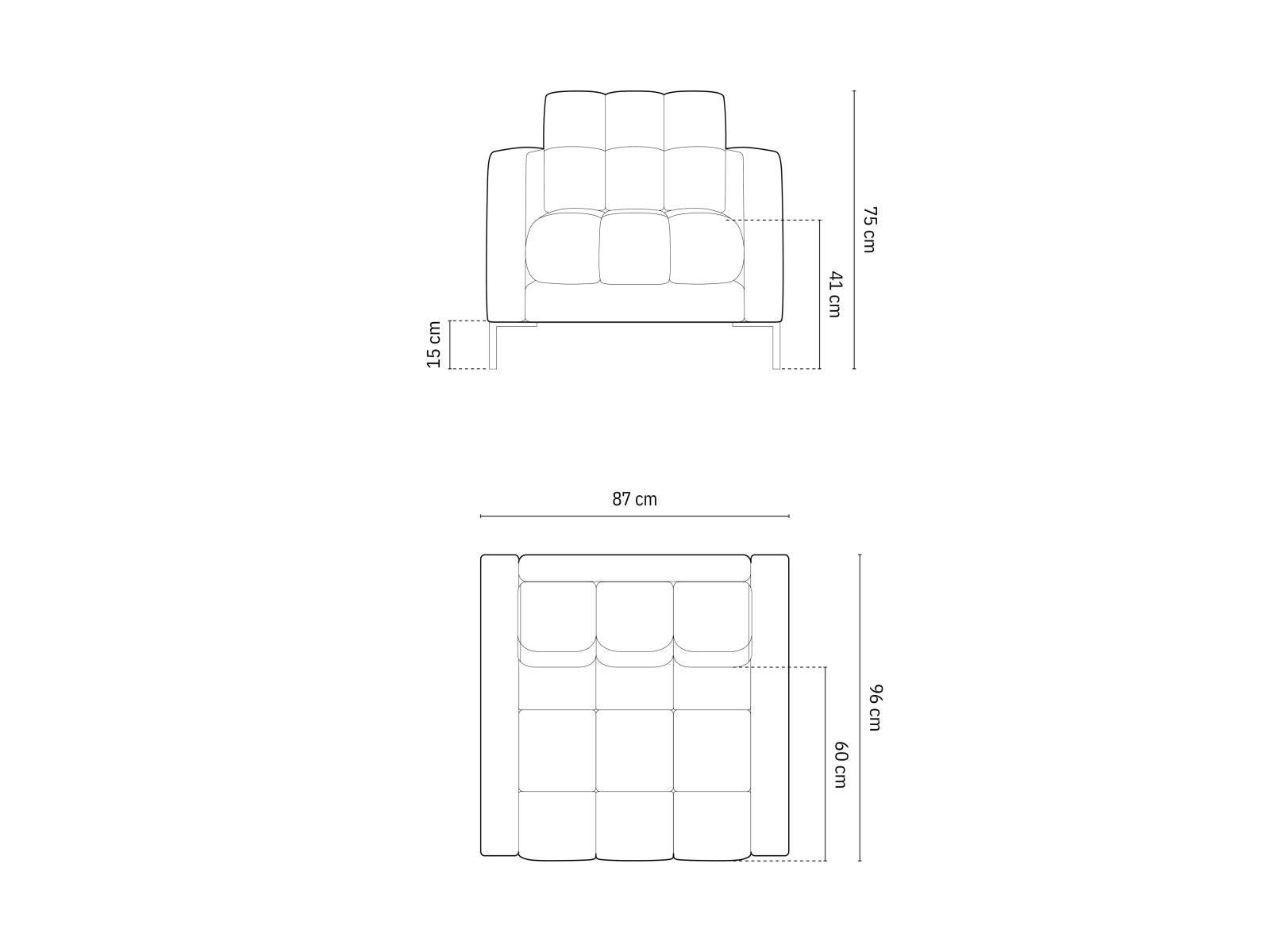 Moderner 1-Sitzer Sessel Bali in tiefem Flaschengrün, perfekt für gemütliche Ecken und stilvolle Einrichtung, von Cosmopolitan Design.