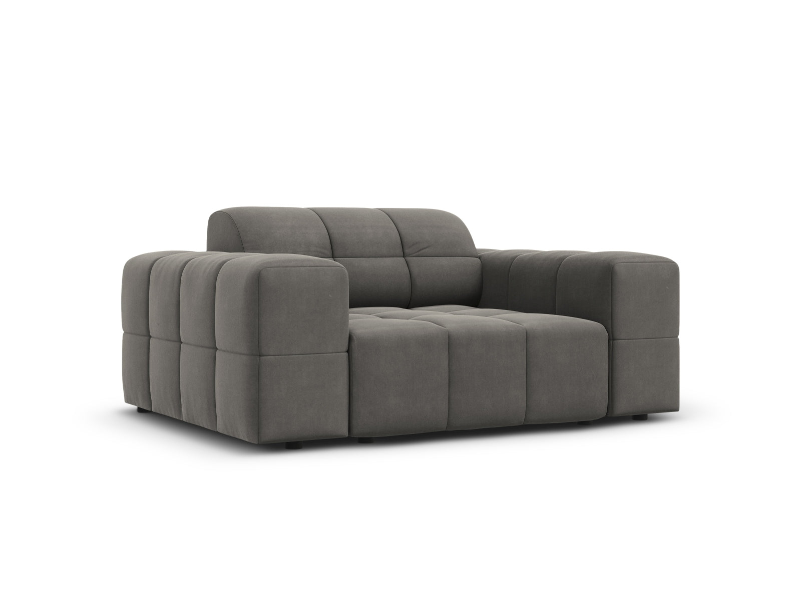 Chicago Velour Sessel 1 Sitz 102cm in Light Grey präsentiert im Onlineshop von KAQTU Design AG. Sessel ist von Cosmopolitan Design
