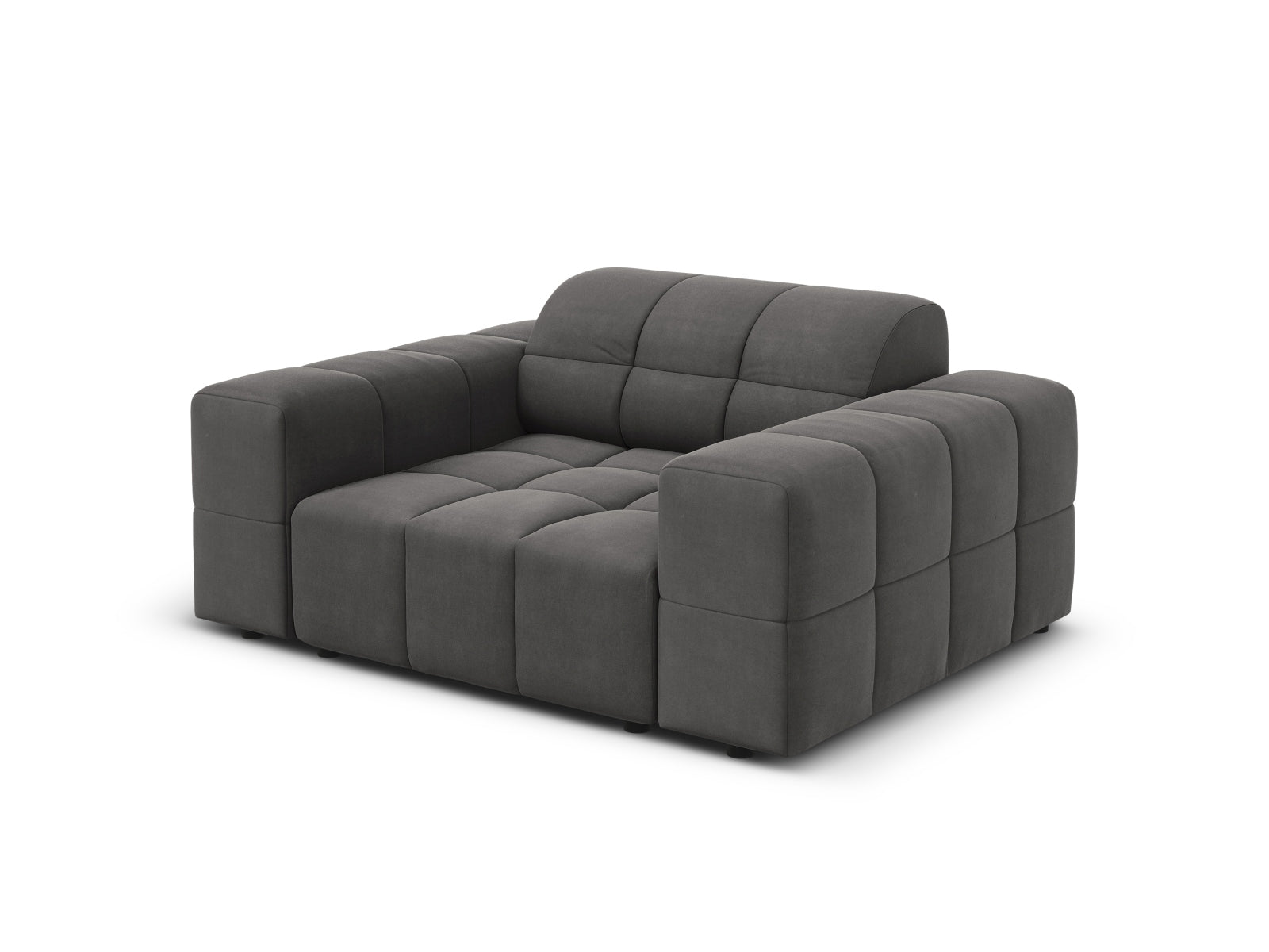 Chicago Velour Sessel 1 Sitz 102cm in Grey präsentiert im Onlineshop von KAQTU Design AG. Sessel ist von Cosmopolitan Design