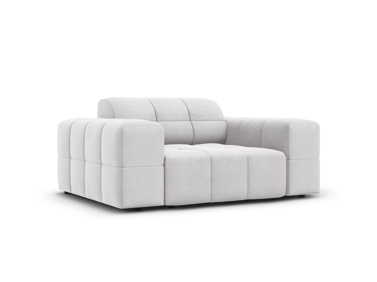 Chicago Velour Sessel 1 Sitz 102cm in Silver präsentiert im Onlineshop von KAQTU Design AG. Sessel ist von Cosmopolitan Design