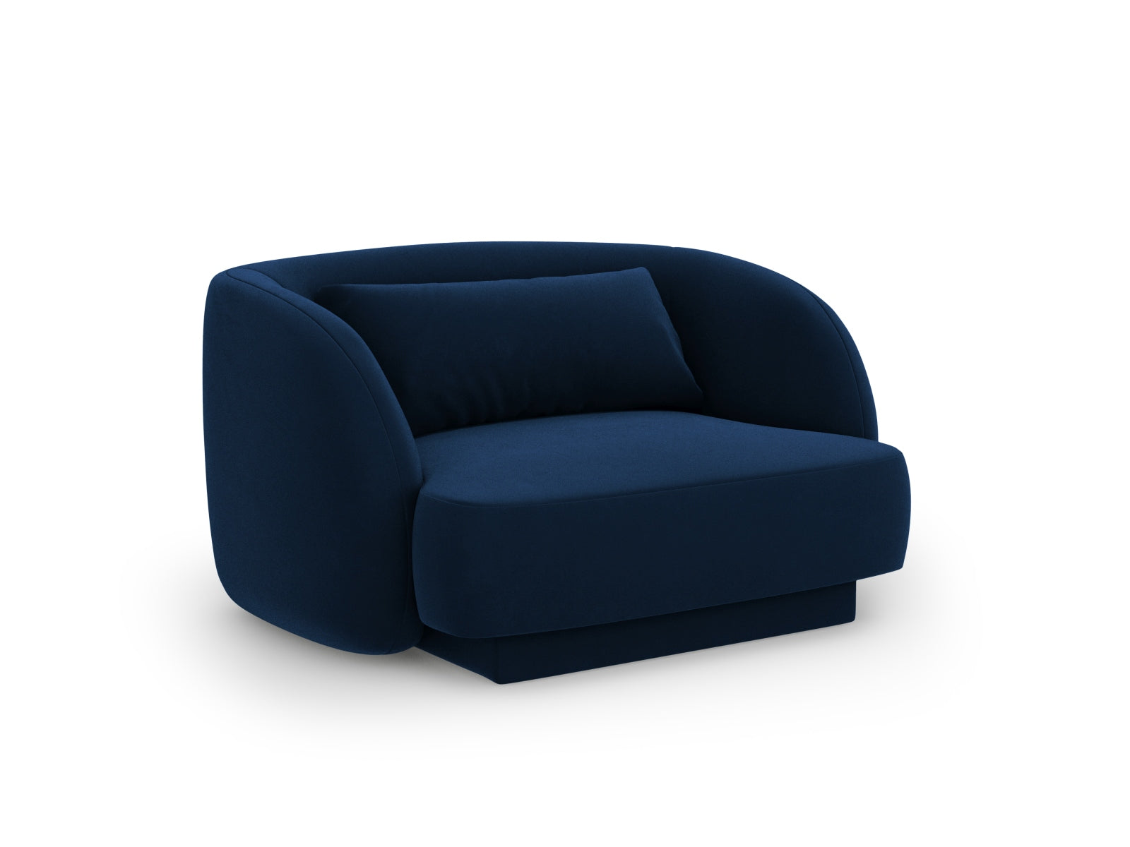 Bequemer Tulum Velour Sessel in Royal Blue, 90 cm, von Cosmopolitan Design – perfektes Möbelstück für modernes Wohnen.