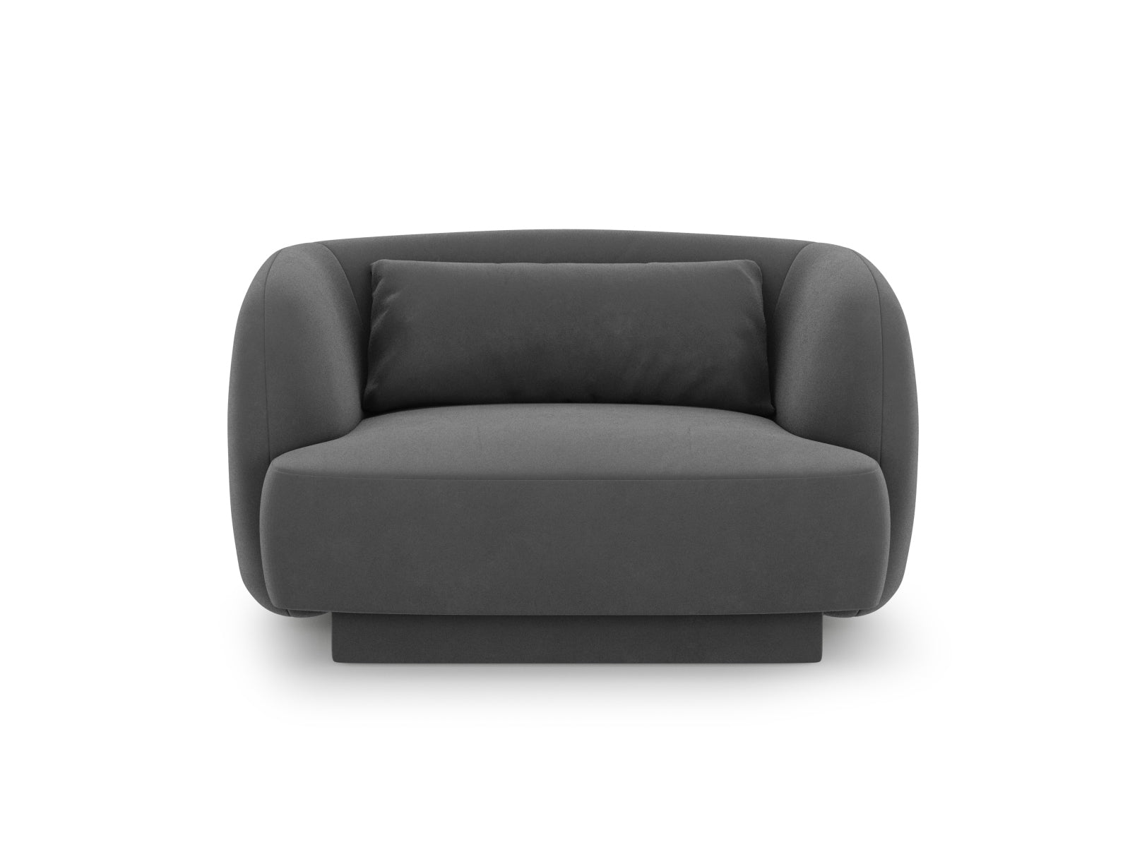 Tulum Velour Sessel 1 Sitz 90cm in Grey präsentiert im Onlineshop von KAQTU Design AG. Sessel ist von Cosmopolitan Design