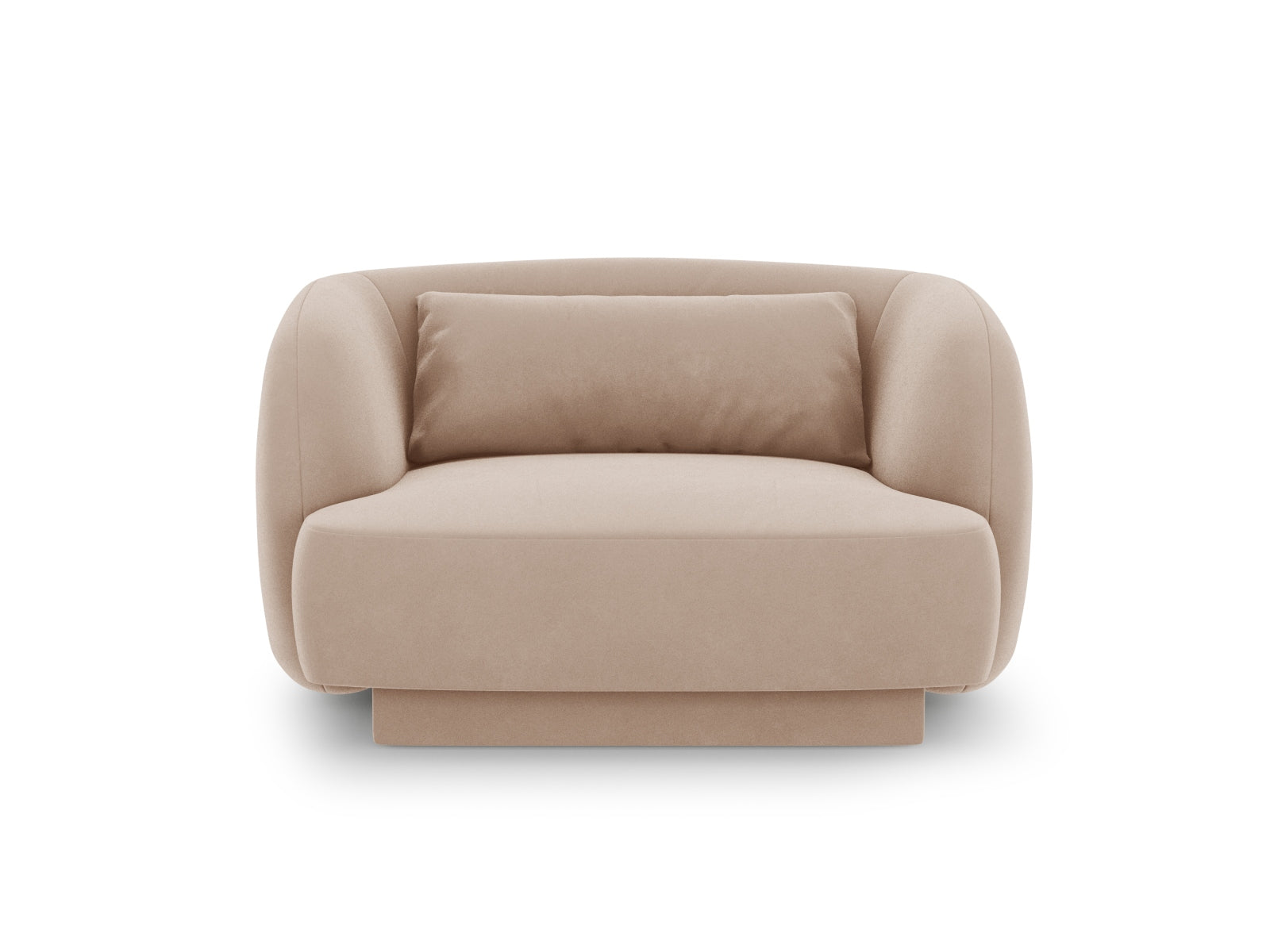 Tulum Velour Sessel 1 Sitz 90cm in Beige-Bluvel präsentiert im Onlineshop von KAQTU Design AG. Sessel ist von Cosmopolitan Design