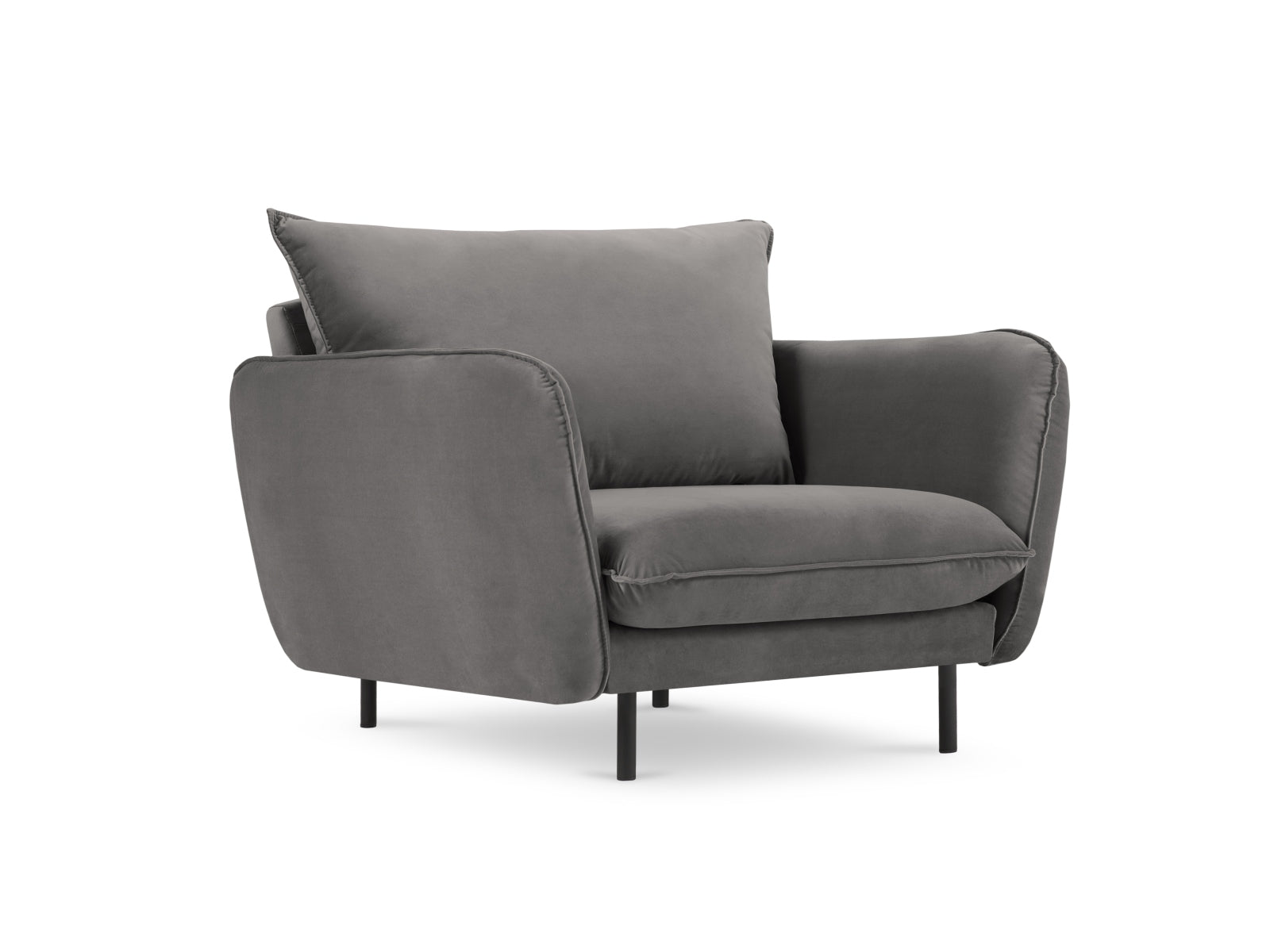 Genießen Sie den eleganten Vienna Velour Sessel 94cm von Cosmopolitan Design – ein komfortables Möbelstück, das jedem Raum einen Hauch von Luxus verleiht.