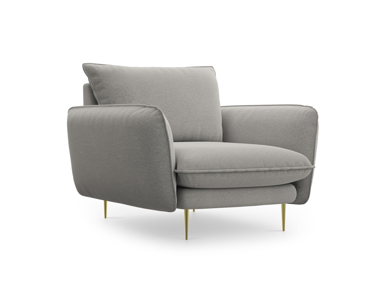 Vienna Sessel 1 Sitz 94cm in Light Grey/Gold präsentiert im Onlineshop von KAQTU Design AG. Sessel ist von Cosmopolitan Design