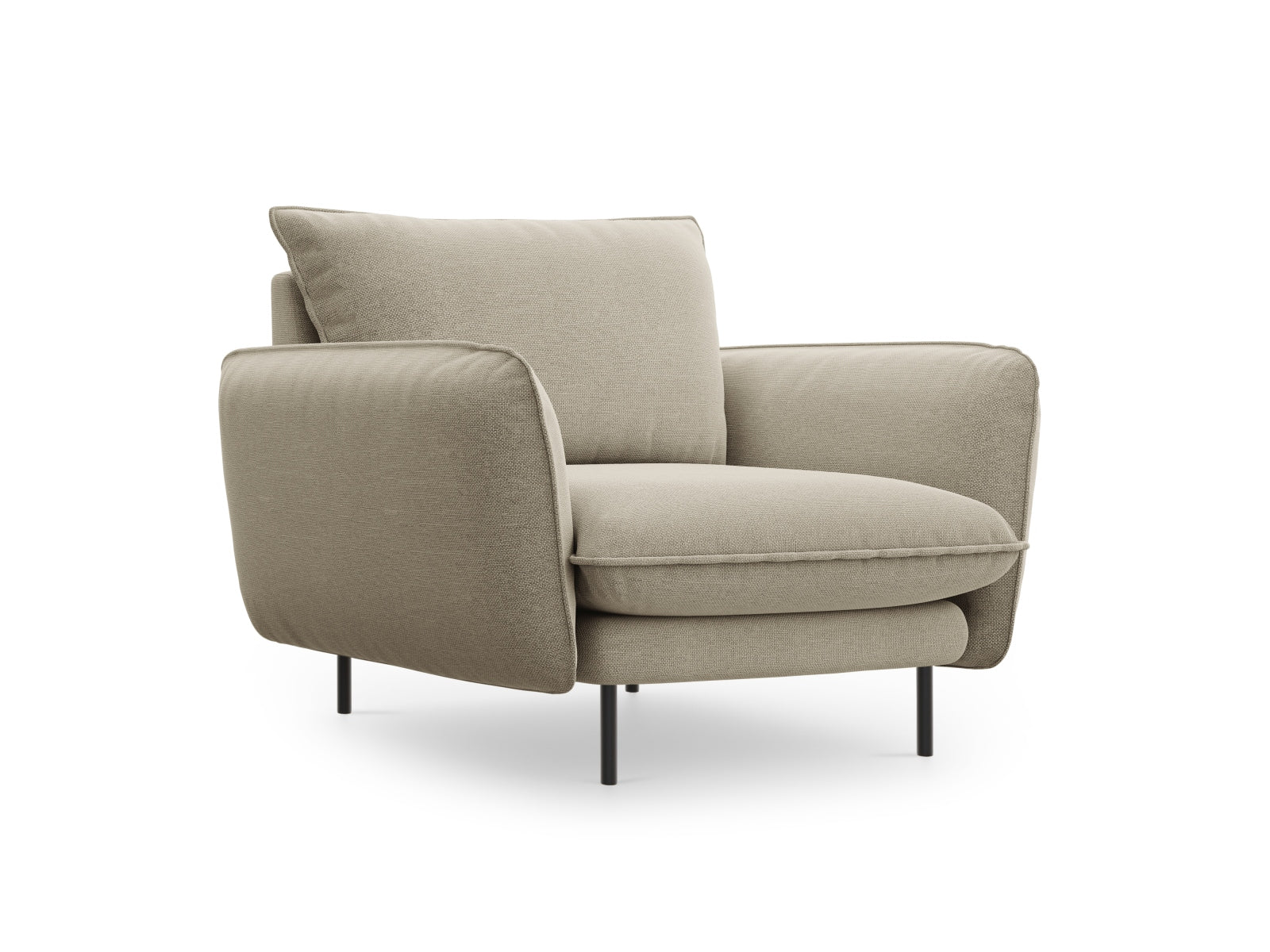 Vienna Sessel 1 Sitz 94cm in Beige/Schwarz präsentiert im Onlineshop von KAQTU Design AG. Sessel ist von Cosmopolitan Design