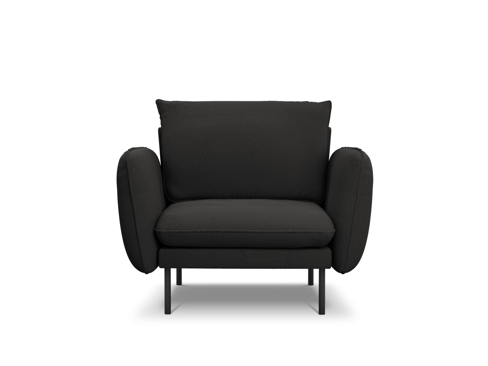 Erleben Sie den Vienna Boucle Sessel 94cm von Cosmopolitan Design – ein luxuriöses, komfortables Möbelstück, das jedem Raum Eleganz verleiht.