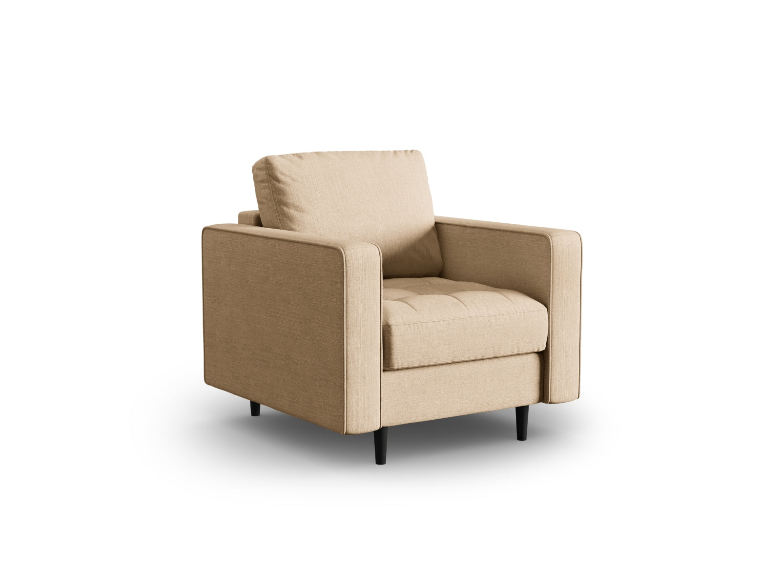 1-Sitzer Sessel Aspen in Beige-Melva präsentiert im Onlineshop von KAQTU Design AG. Sessel ist von Cosmopolitan Design