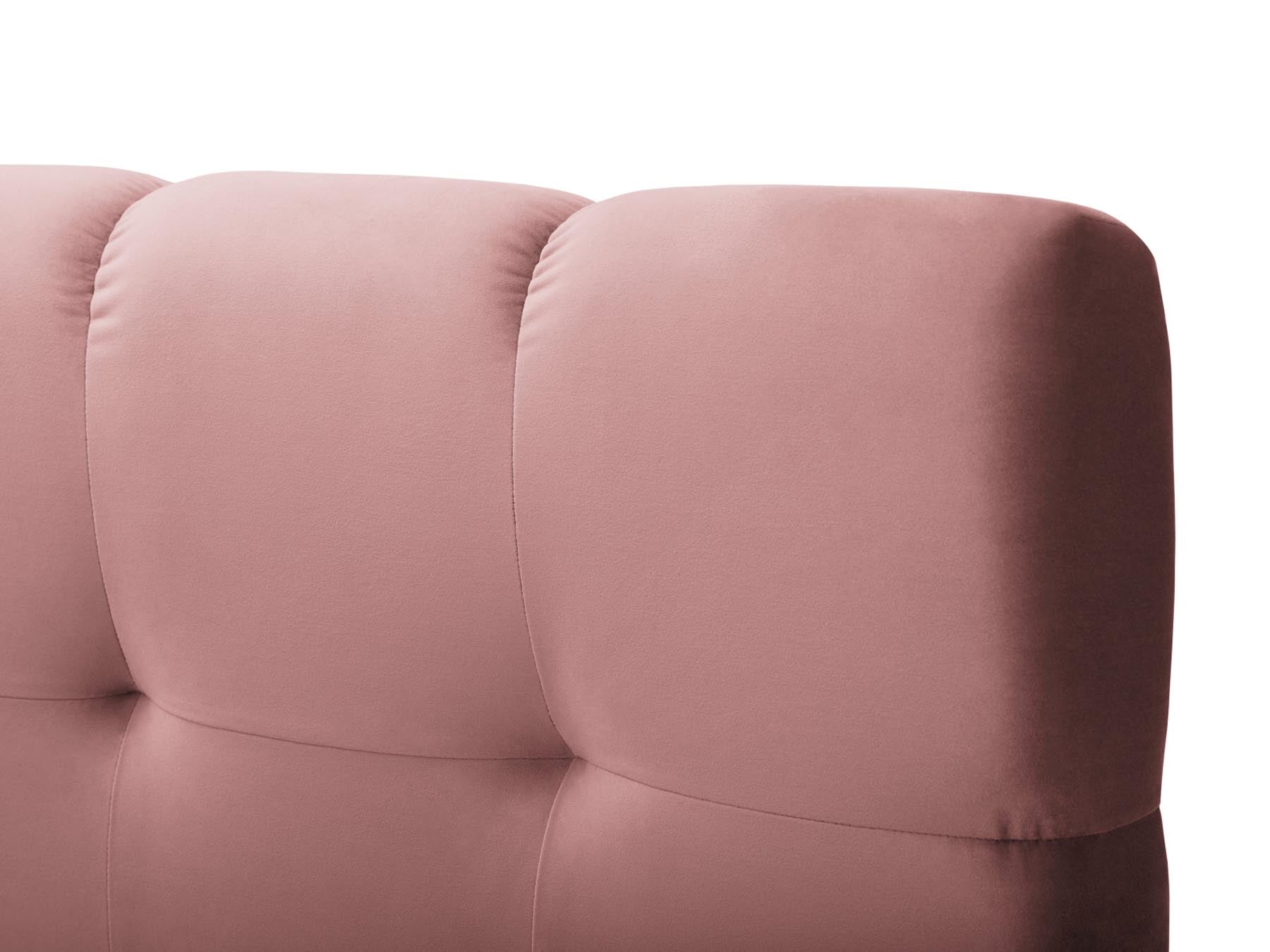 Elegantes Boxspring Bett Set Bali in 140 cm, in ansprechendem Pink-Bluvel, ideal für stilvolle Schlafzimmergestaltung.