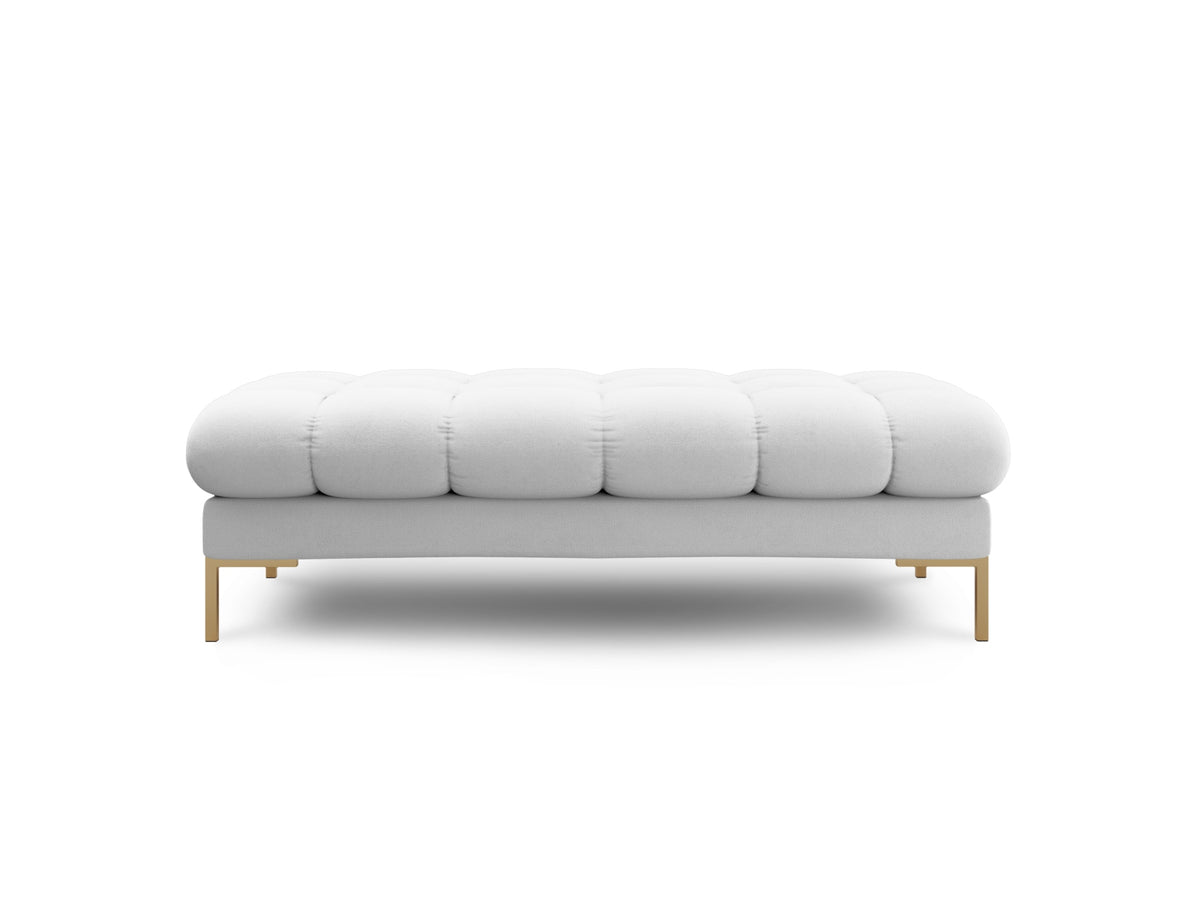 Modulares 2-Sitzer Sofa Bali mit samtähnlichem Bezug auf schlanken Metallbeinen