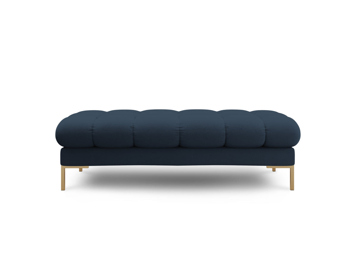 Modulares 2-Sitzer Sofa Bali mit samtähnlichem Bezug auf schlanken Metallbeinen