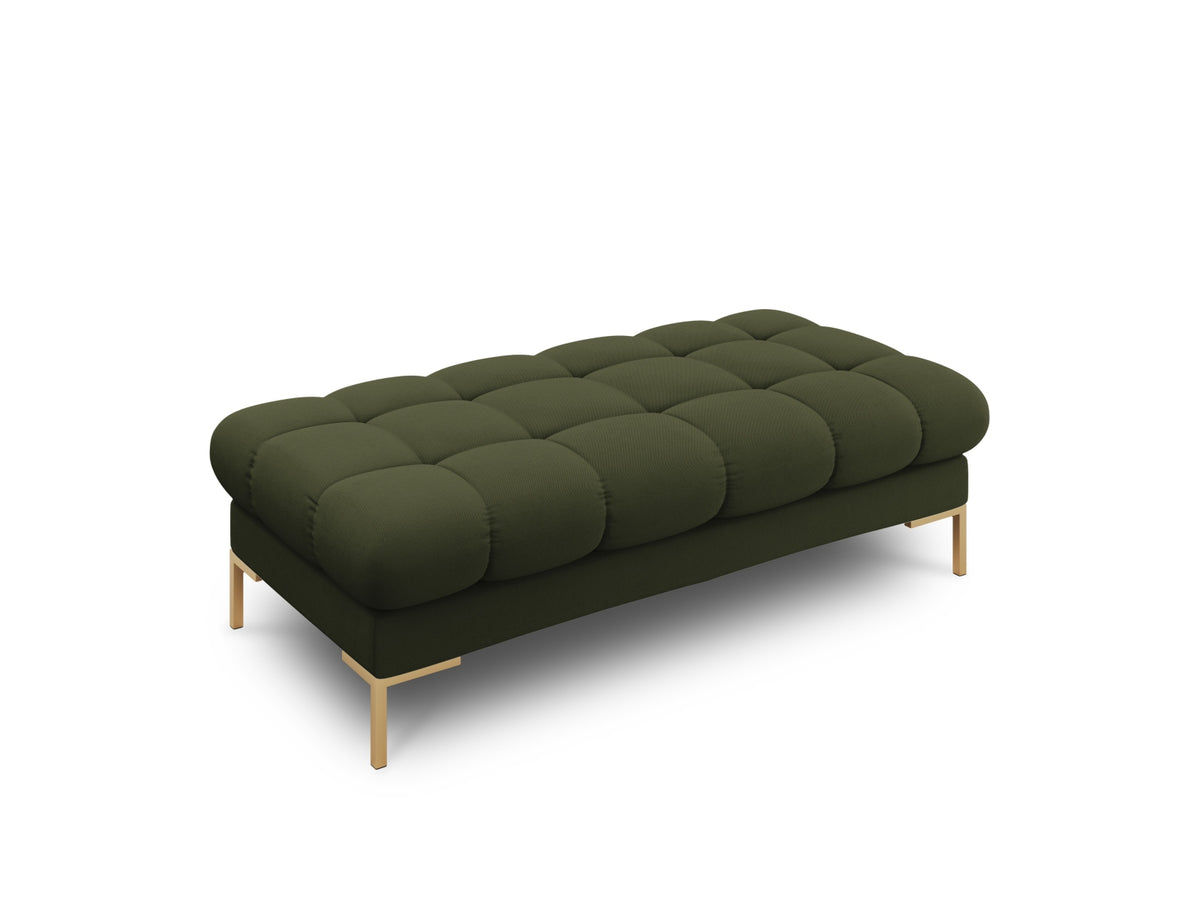 Modulares 2-Sitzer Sofa Bali mit samtähnlichem Bezug auf schlanken Metallbeinen
