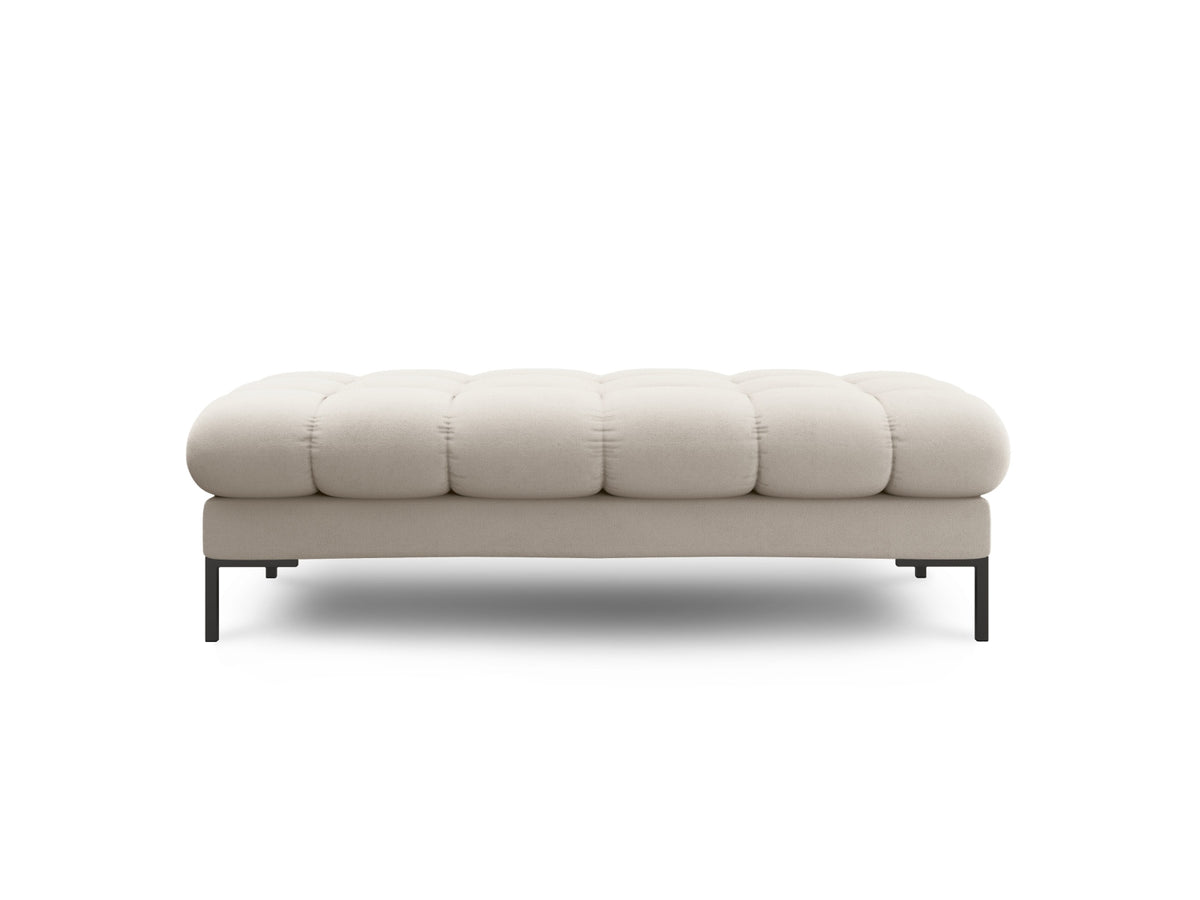 Modulares 2-Sitzer Sofa Bali mit samtähnlichem Bezug auf schlanken Metallbeinen