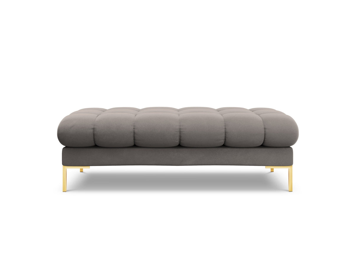 Modulares 2-Sitzer Sofa Bali mit samtähnlichem Bezug auf schlanken Metallbeinen