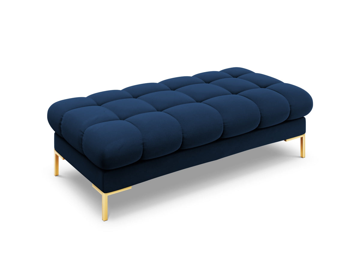 Modulares 2-Sitzer Sofa Bali mit samtähnlichem Bezug auf schlanken Metallbeinen
