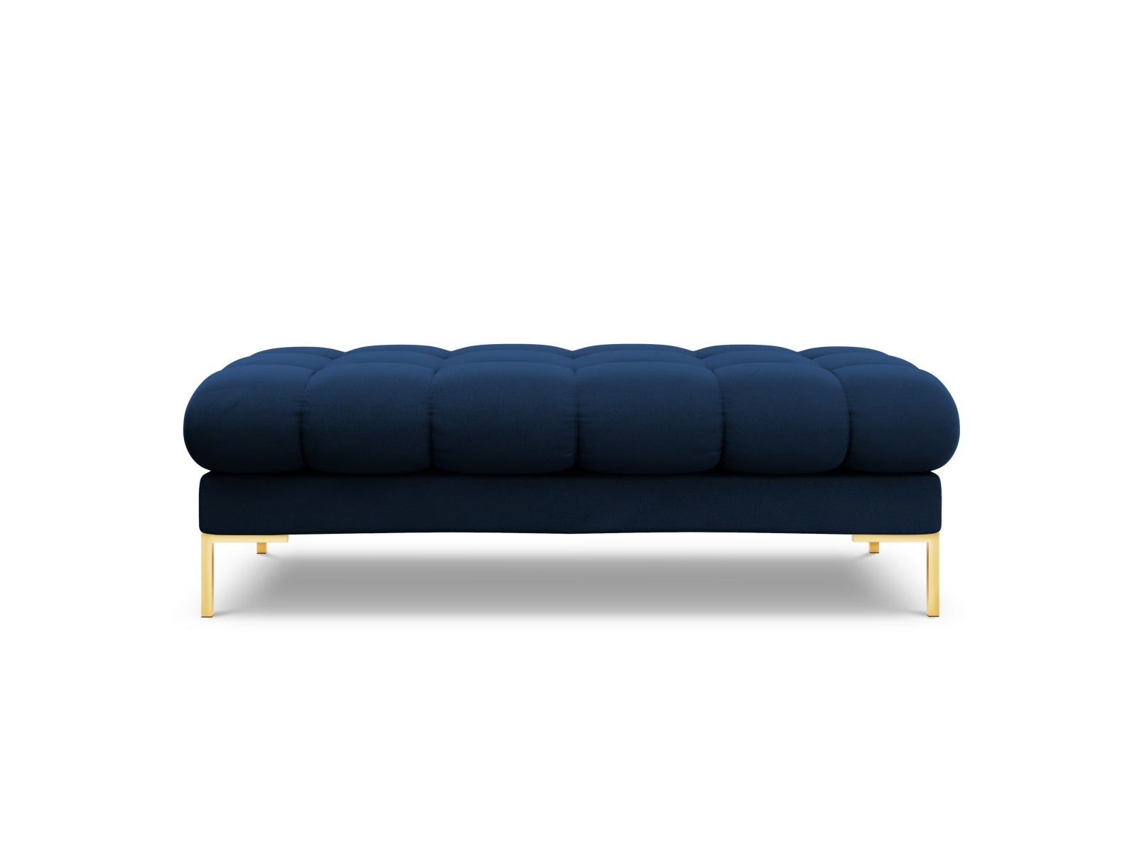 Moderne 2-Sitzer Bank Bali in Royal Blue-Bluvel, perfekt für gemütliche und stilvolle Wohnbereiche. Teil der flexiblen Sofaserie von Cosmopolitan Design.