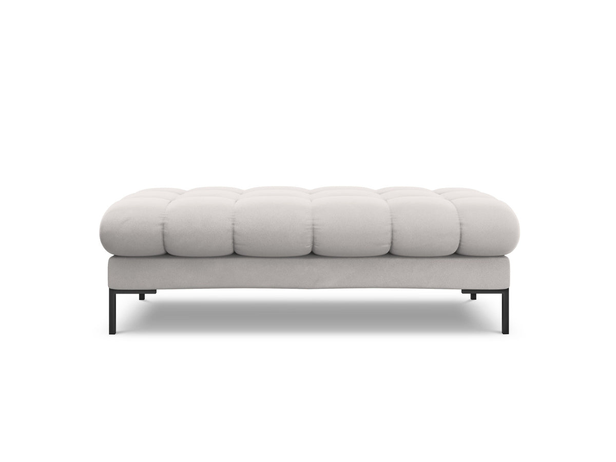Modulares 2-Sitzer Sofa Bali mit samtähnlichem Bezug auf schlanken Metallbeinen