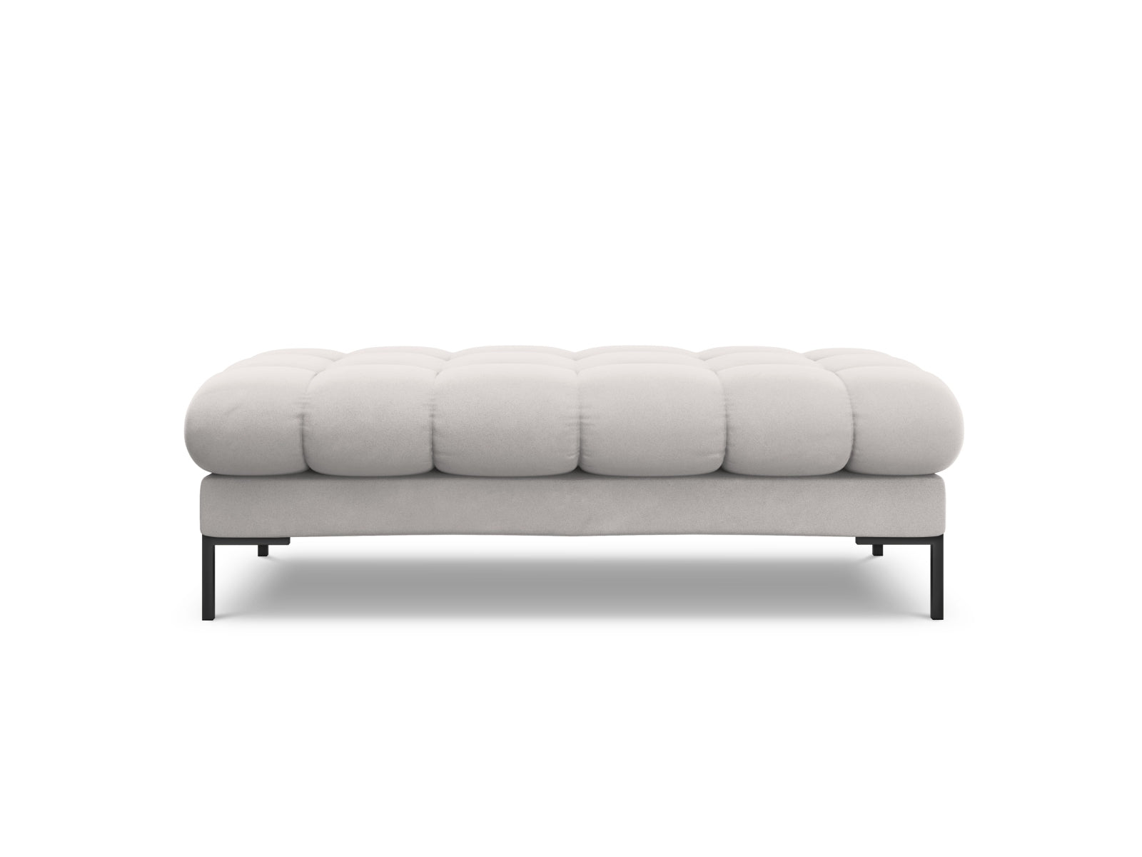 Elegante 2-Sitzer Bank Bali in stilvollem Silver-Bluvel, ideal für moderne Wohnräume. Teil der modularen Sofaserie von Cosmopolitan Design.