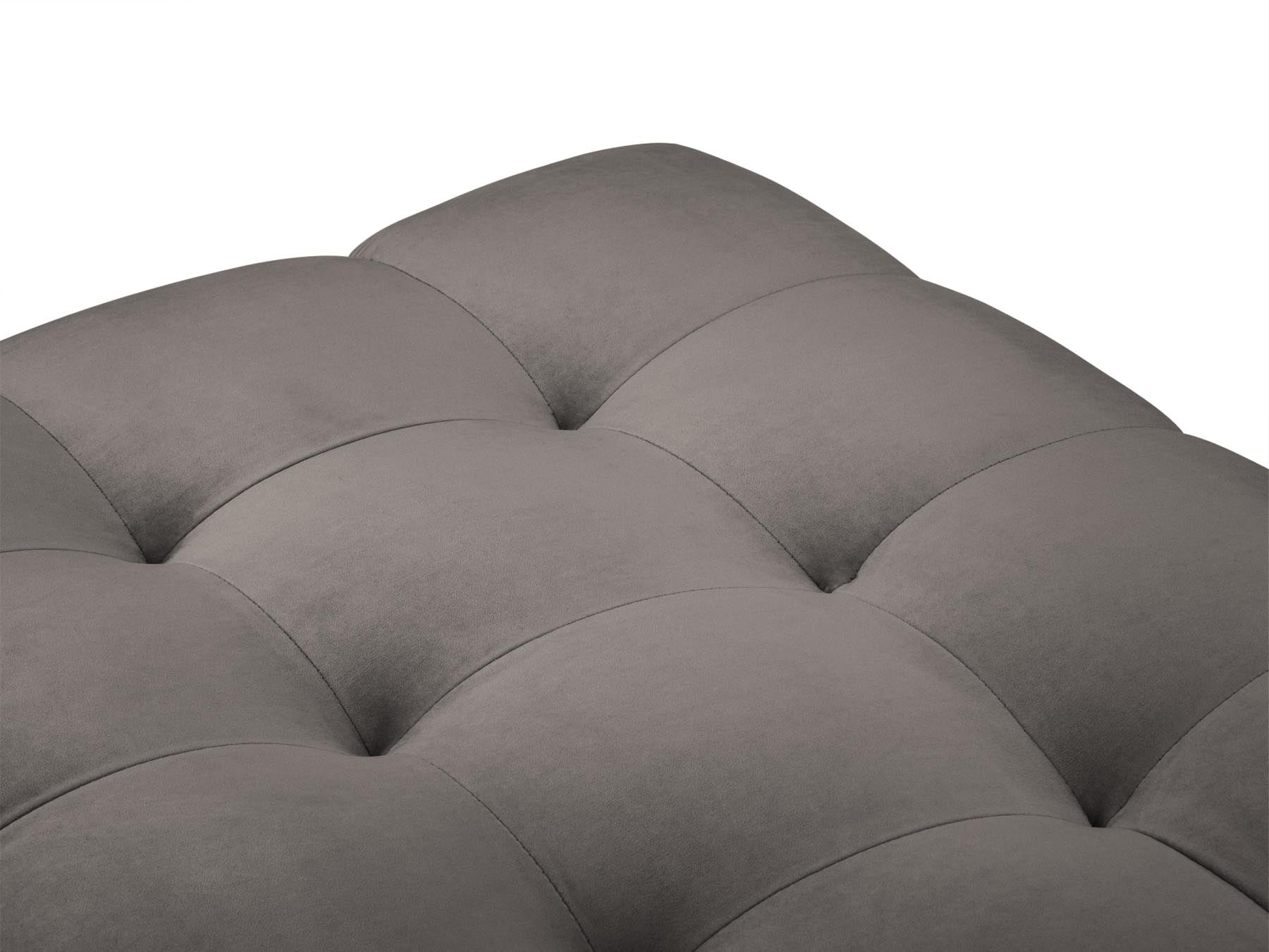 Elegante 2-Sitzer Bank Bali in sanftem Light Grey-Bluvel, ideal für stilvolle Wohnräume und vielseitige Sofa-Kombinationen.