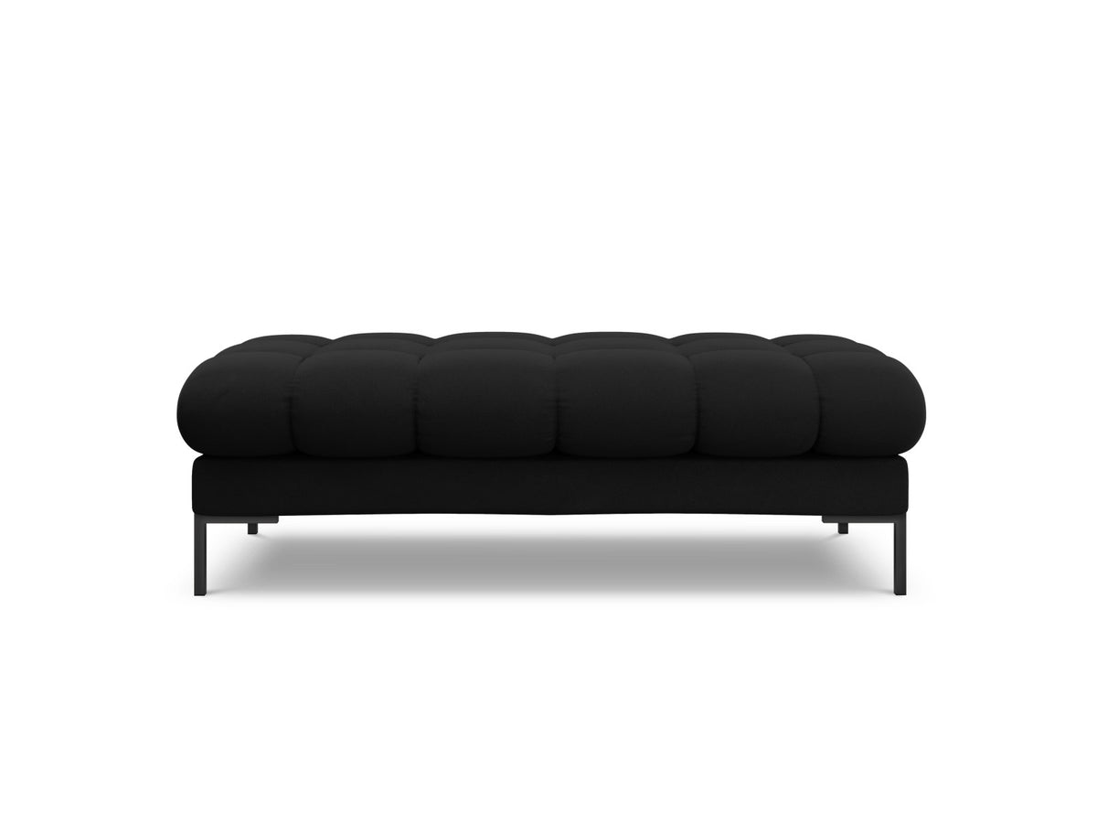 Modulares 2-Sitzer Sofa Bali mit samtähnlichem Bezug auf schlanken Metallbeinen
