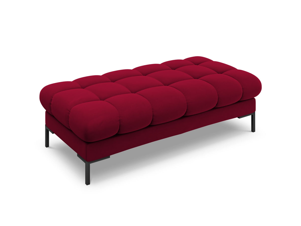 Modulares 2-Sitzer Sofa Bali mit samtähnlichem Bezug auf schlanken Metallbeinen