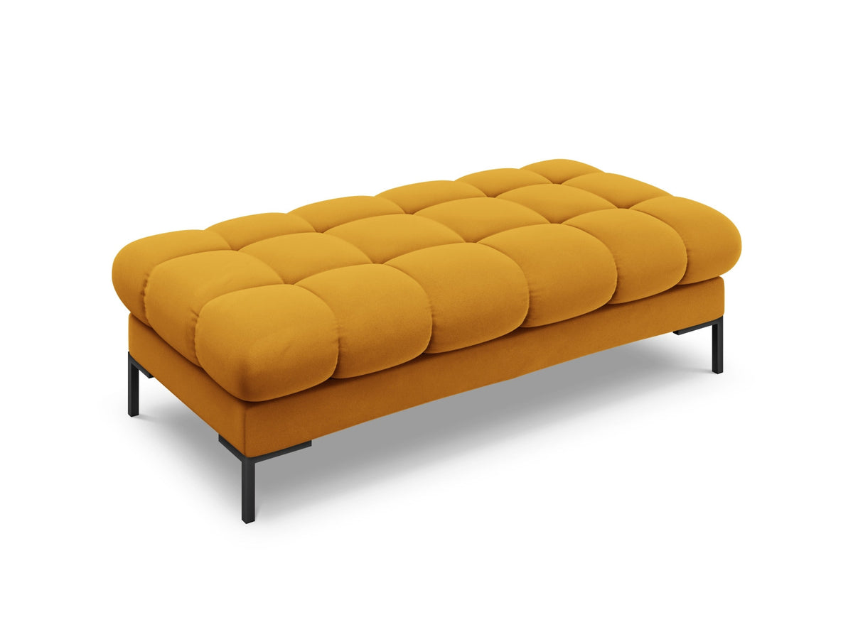 Modulares 2-Sitzer Sofa Bali mit samtähnlichem Bezug auf schlanken Metallbeinen
