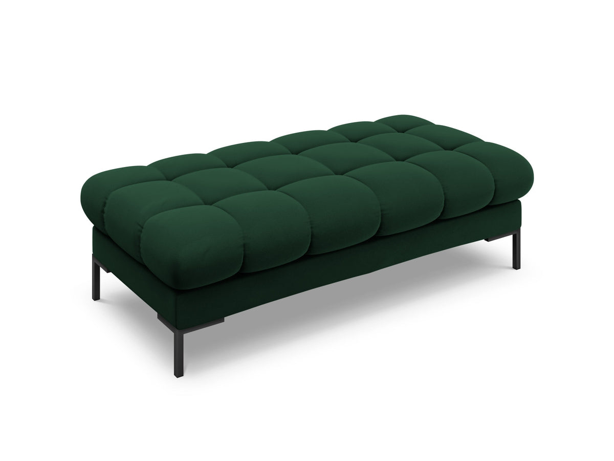 Modulares 2-Sitzer Sofa Bali mit samtähnlichem Bezug auf schlanken Metallbeinen