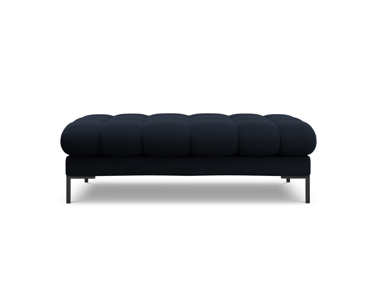 Modulares 2-Sitzer Sofa Bali mit samtähnlichem Bezug auf schlanken Metallbeinen