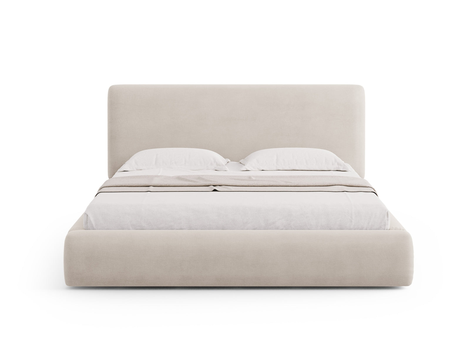 Colonel Bett mit Stauraum und Headboard  140cm in Beige-Rebel präsentiert im Onlineshop von KAQTU Design AG. Bett ist von Cosmopolitan Design