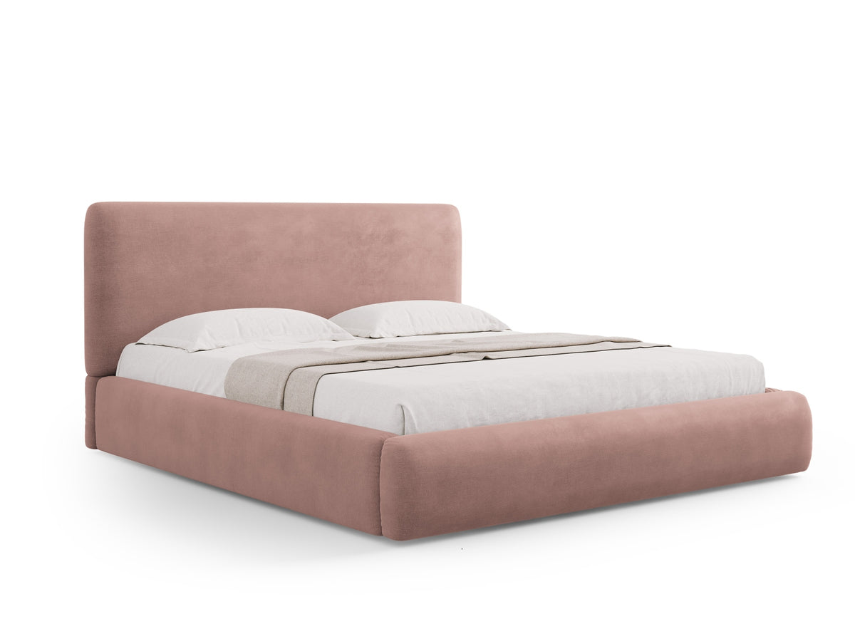 Colonel Bett mit Stauraum und Headboard 140cm in Pink-Rebel präsentiert im Onlineshop von KAQTU Design AG. Bett ist von Cosmopolitan Design