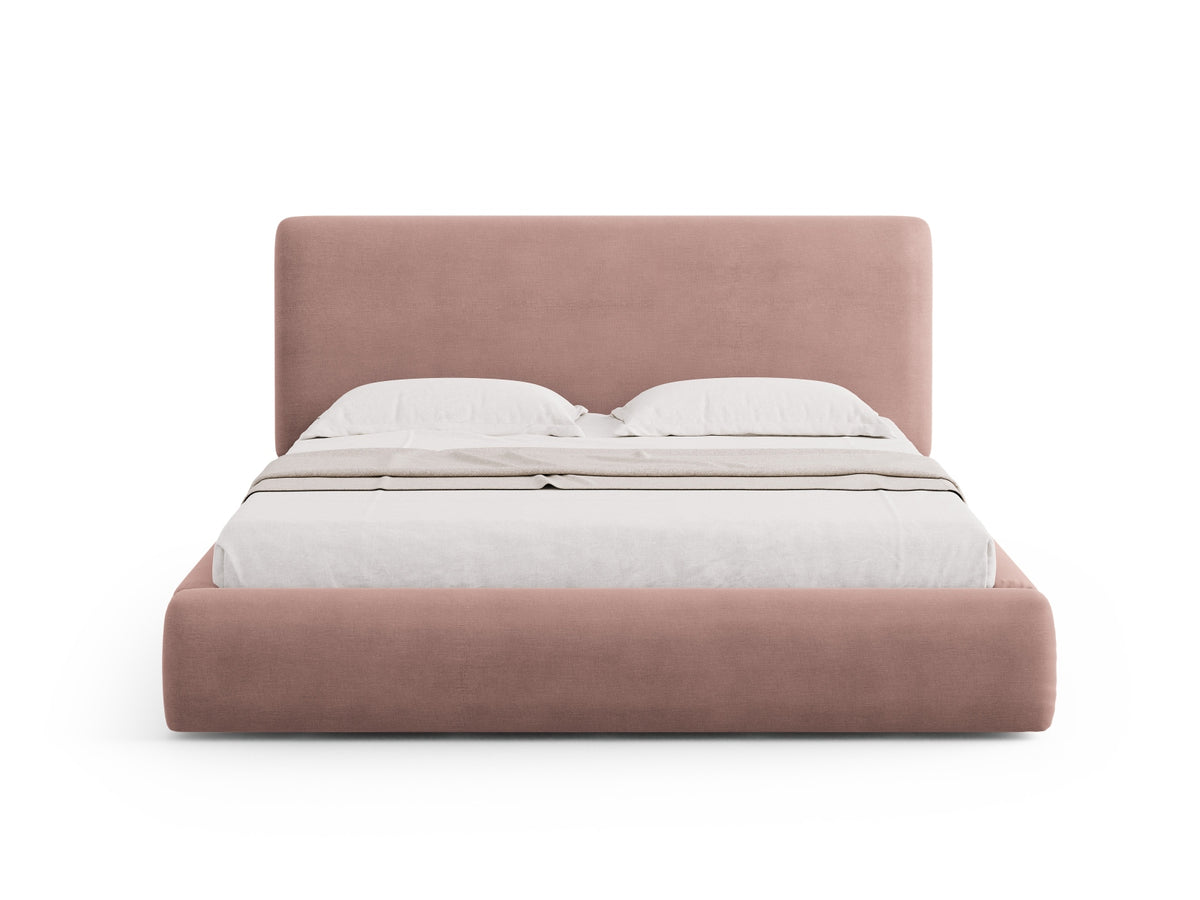 Colonel Bett mit Stauraum und Headboard 140cm in Pink-Rebel präsentiert im Onlineshop von KAQTU Design AG. Bett ist von Cosmopolitan Design