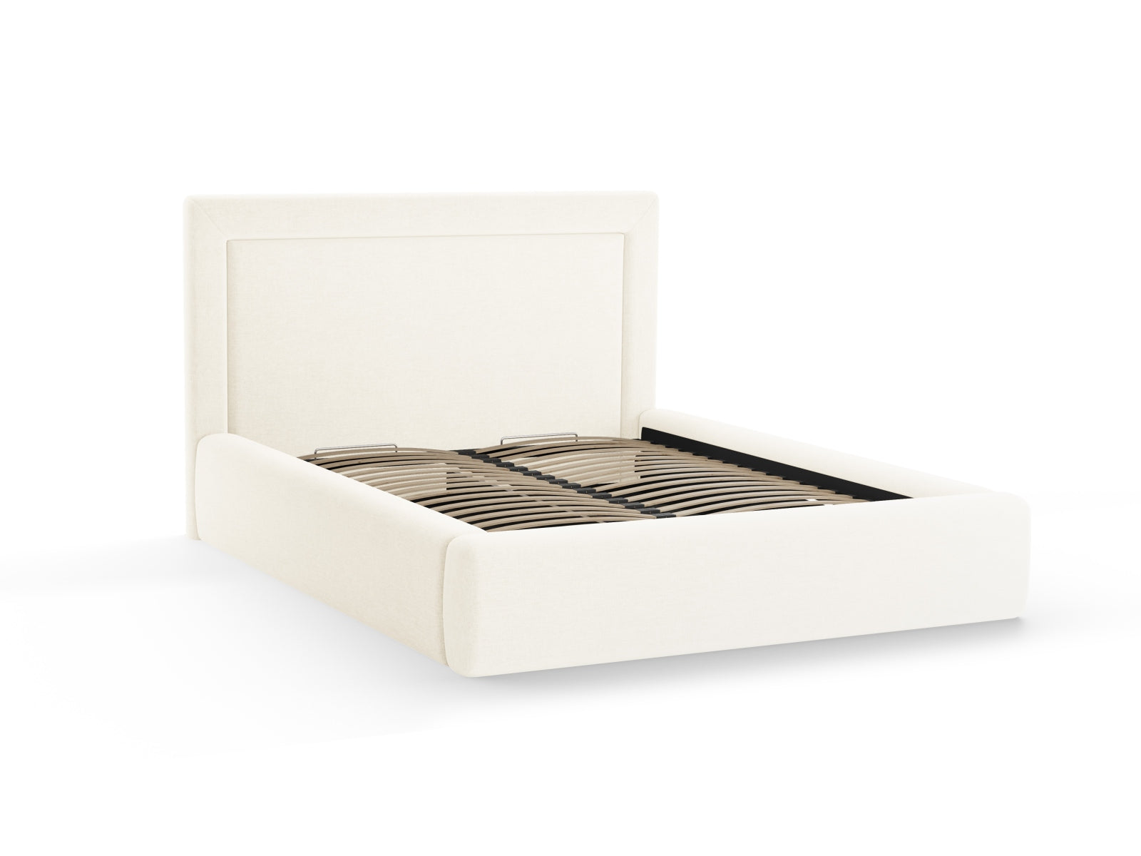 Kemer Bett mit Stauraum mit Kopfteil 160cm in White-Baloo präsentiert im Onlineshop von KAQTU Design AG. Bett ist von Cosmopolitan Design