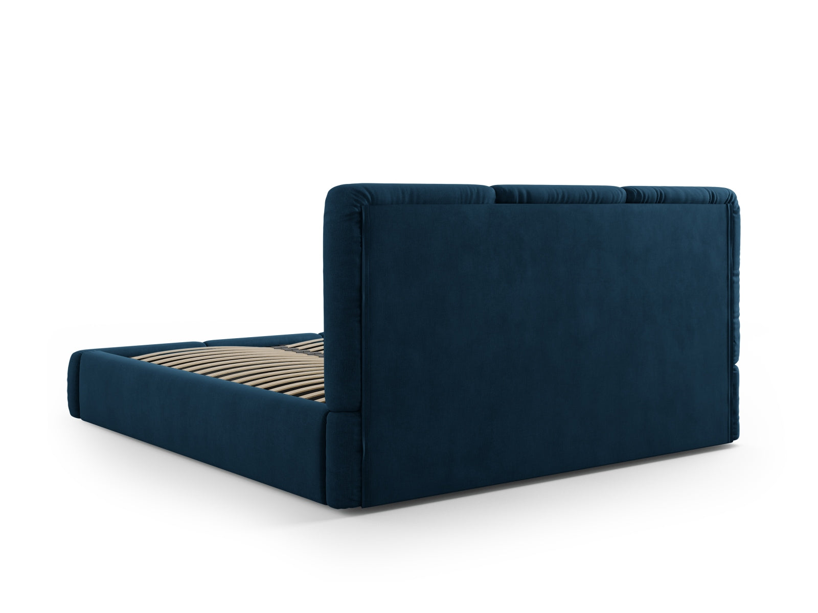 Nicolas Bett mit Stauraum und Headboard  in Royal Blue präsentiert im Onlineshop von KAQTU Design AG. Bett ist von Cosmopolitan Design