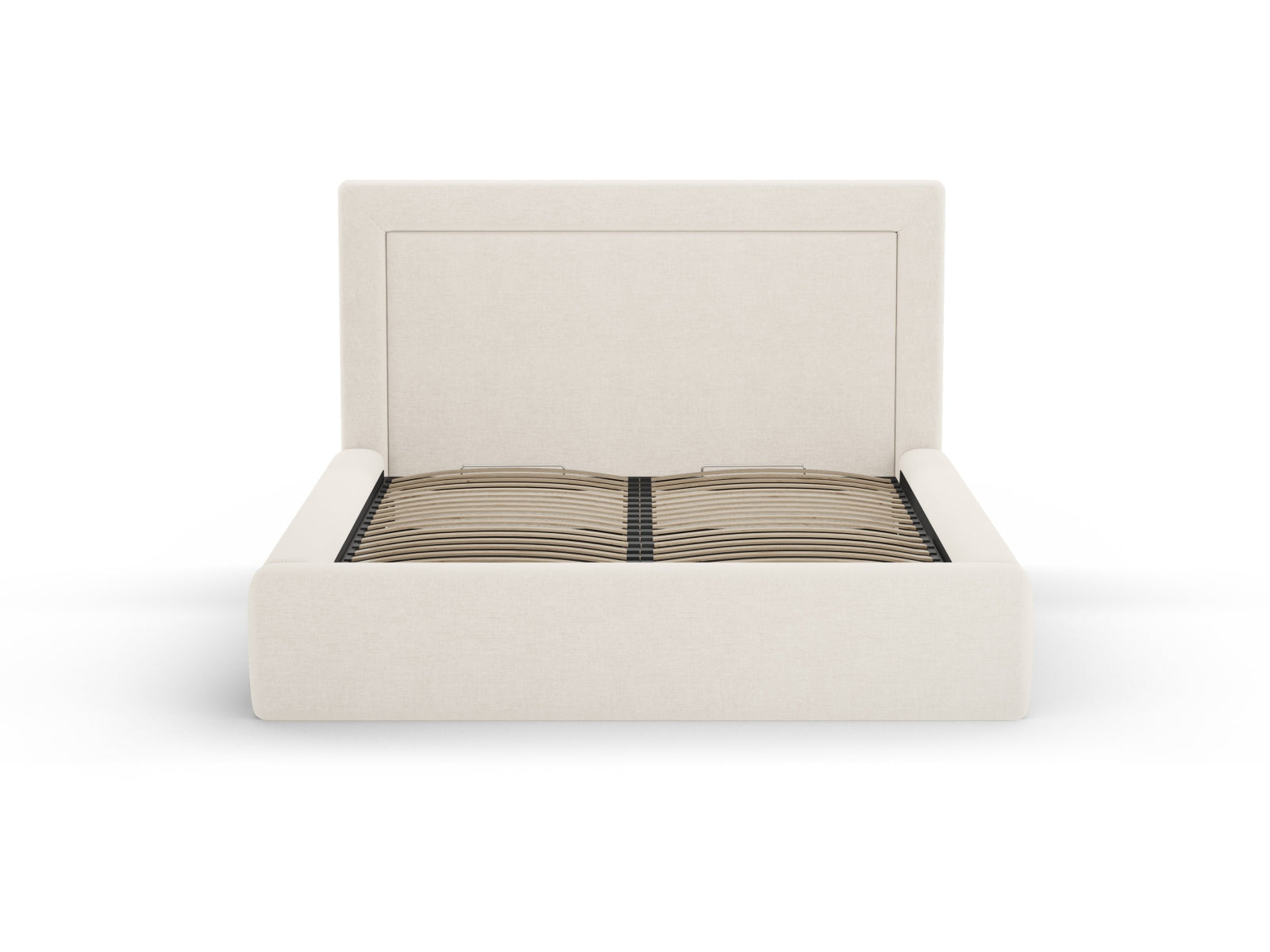 Kemer Bett mit Stauraum mit Kopfteil 160cm in Light Beige-Wind präsentiert im Onlineshop von KAQTU Design AG. Bett ist von Cosmopolitan Design