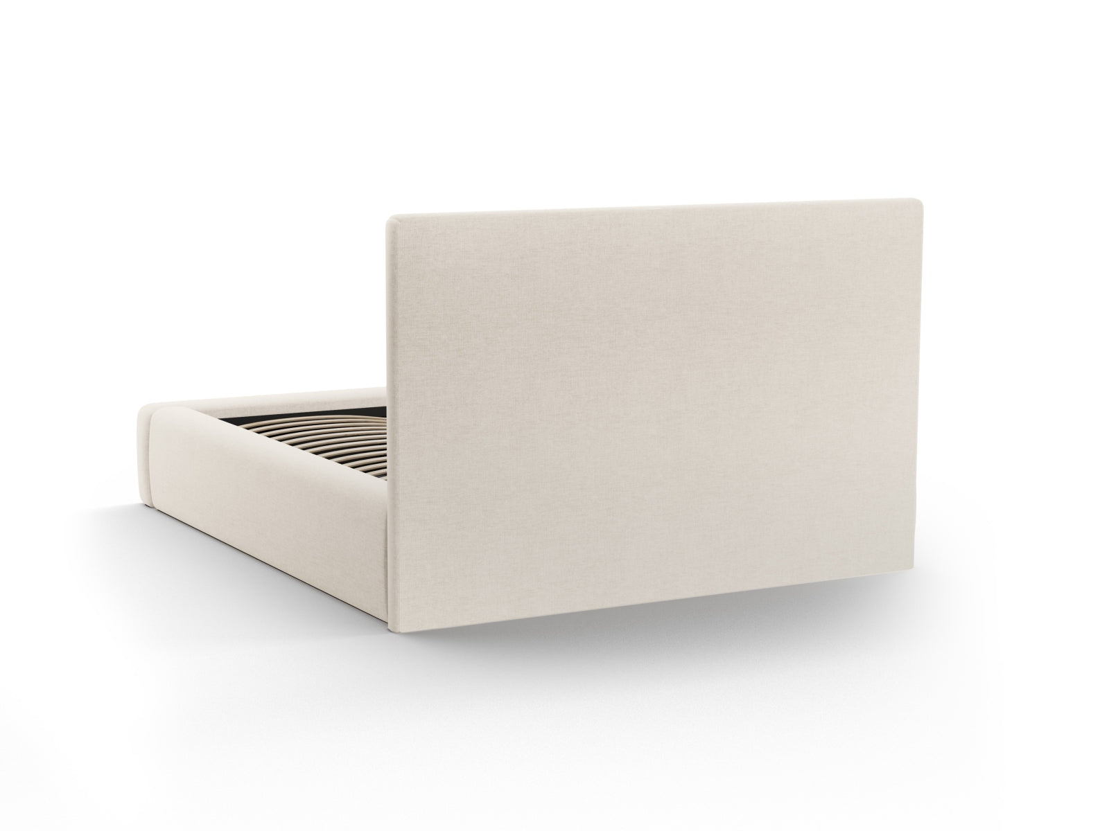 Kemer Bett mit Stauraum mit Kopfteil 160cm in Light Beige-Wind präsentiert im Onlineshop von KAQTU Design AG. Bett ist von Cosmopolitan Design
