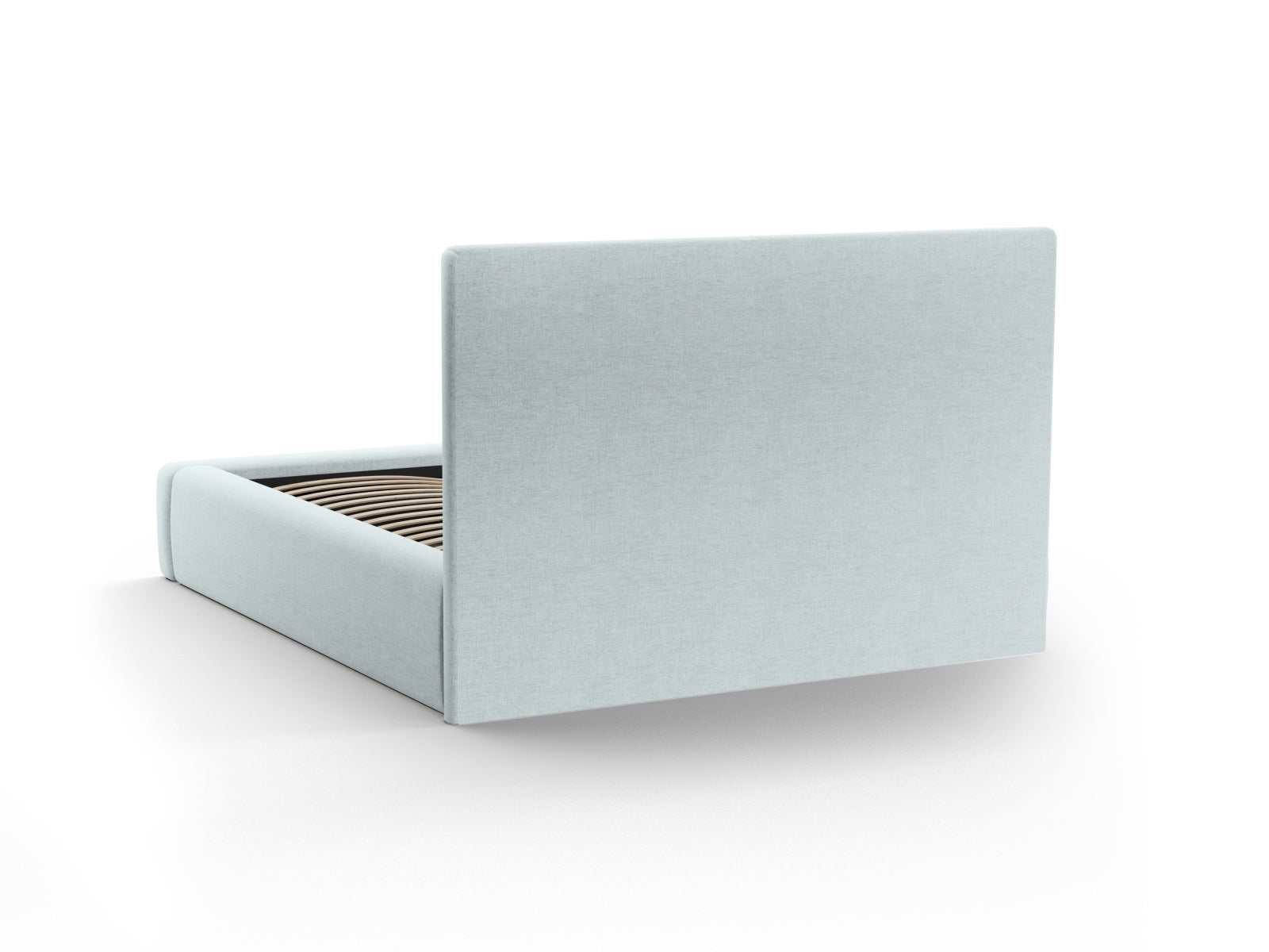 Kemer Bett mit Stauraum mit Kopfteil 160cm in Satin Blue-Wind präsentiert im Onlineshop von KAQTU Design AG. Bett ist von Cosmopolitan Design