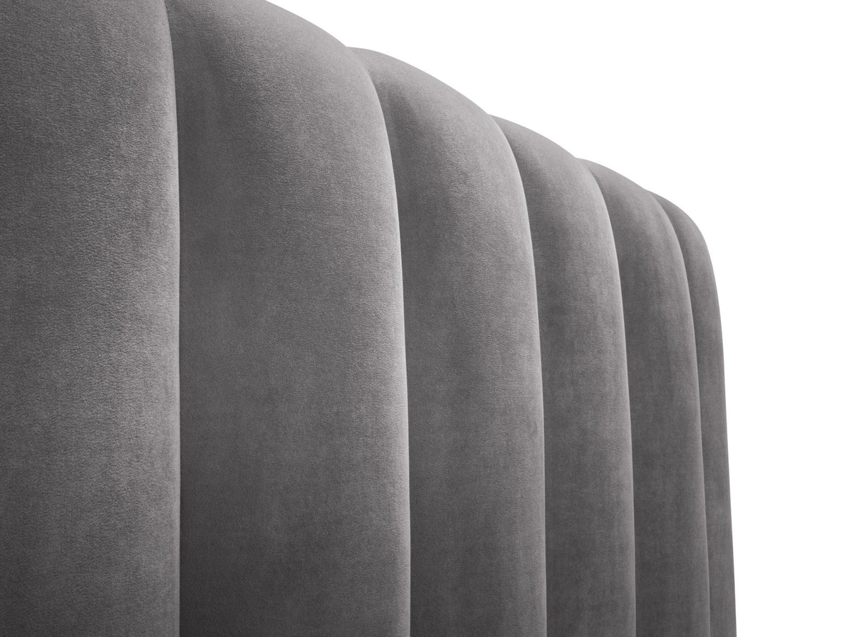 Palma Bett mit Stauraum mit Kopfteil 160cm in Grey-Bluvel präsentiert im Onlineshop von KAQTU Design AG. Bett ist von Cosmopolitan Design