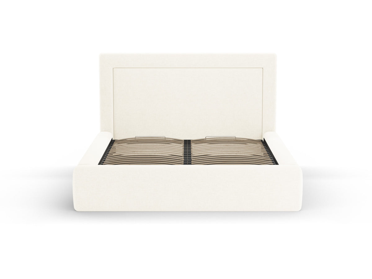 Kemer Bett mit Stauraum mit Kopfteil 180cm in White-Baloo präsentiert im Onlineshop von KAQTU Design AG. Bett ist von Cosmopolitan Design